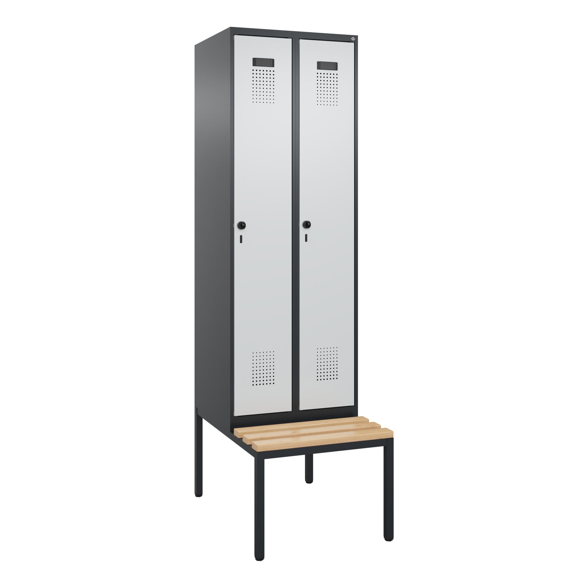 C+P Spind Evolo PLUS Bank 2Abt 2120x600x815 sgr/lgr