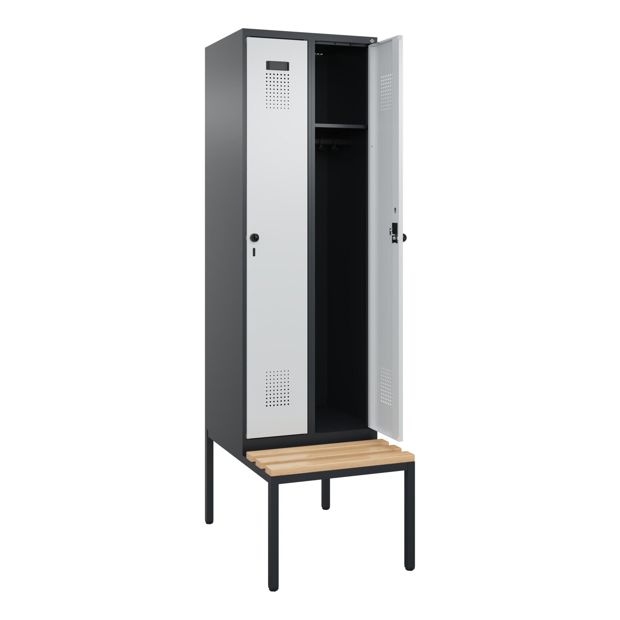 C+P Spind Evolo PLUS Bank 2Abt 2120x600x815 sgr/lgr