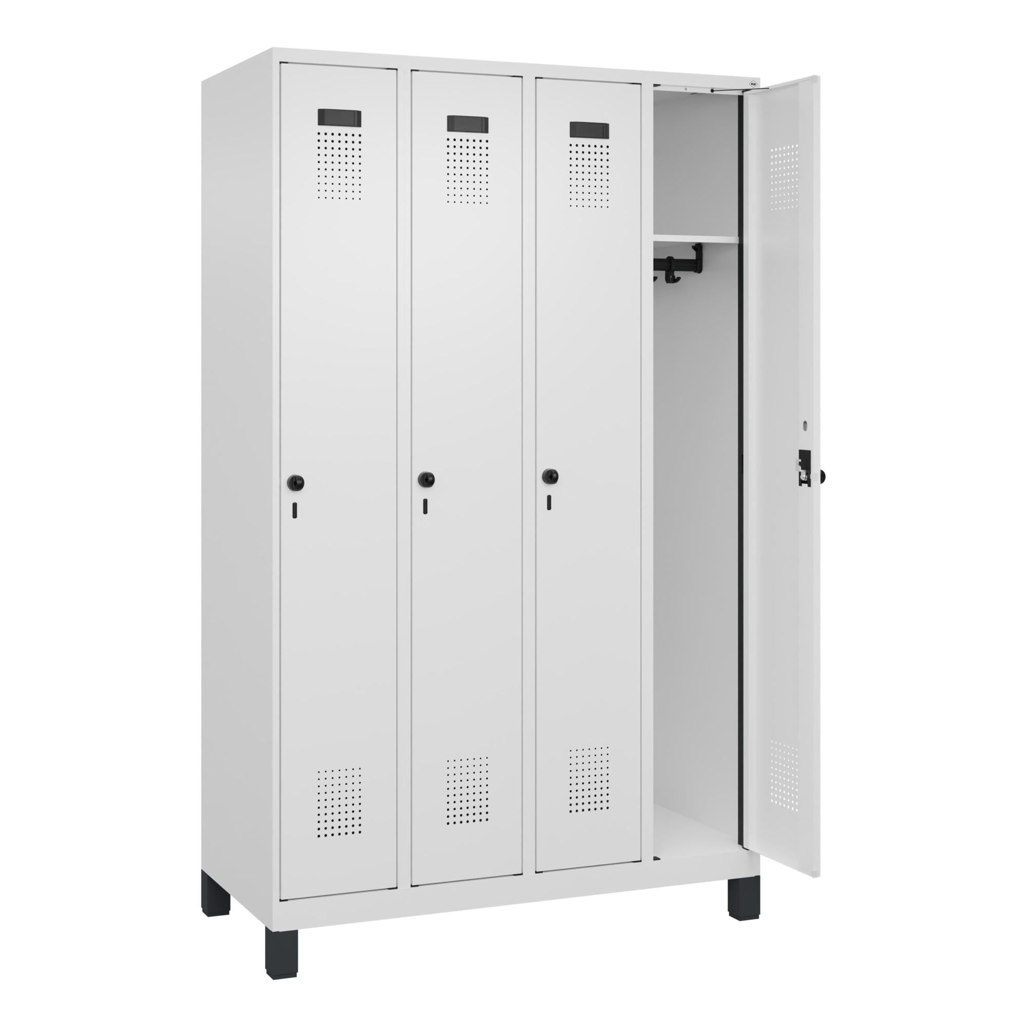 C+P Spind Evolo PLUS Füße 4Abt 1950x1200x500 vws/vws