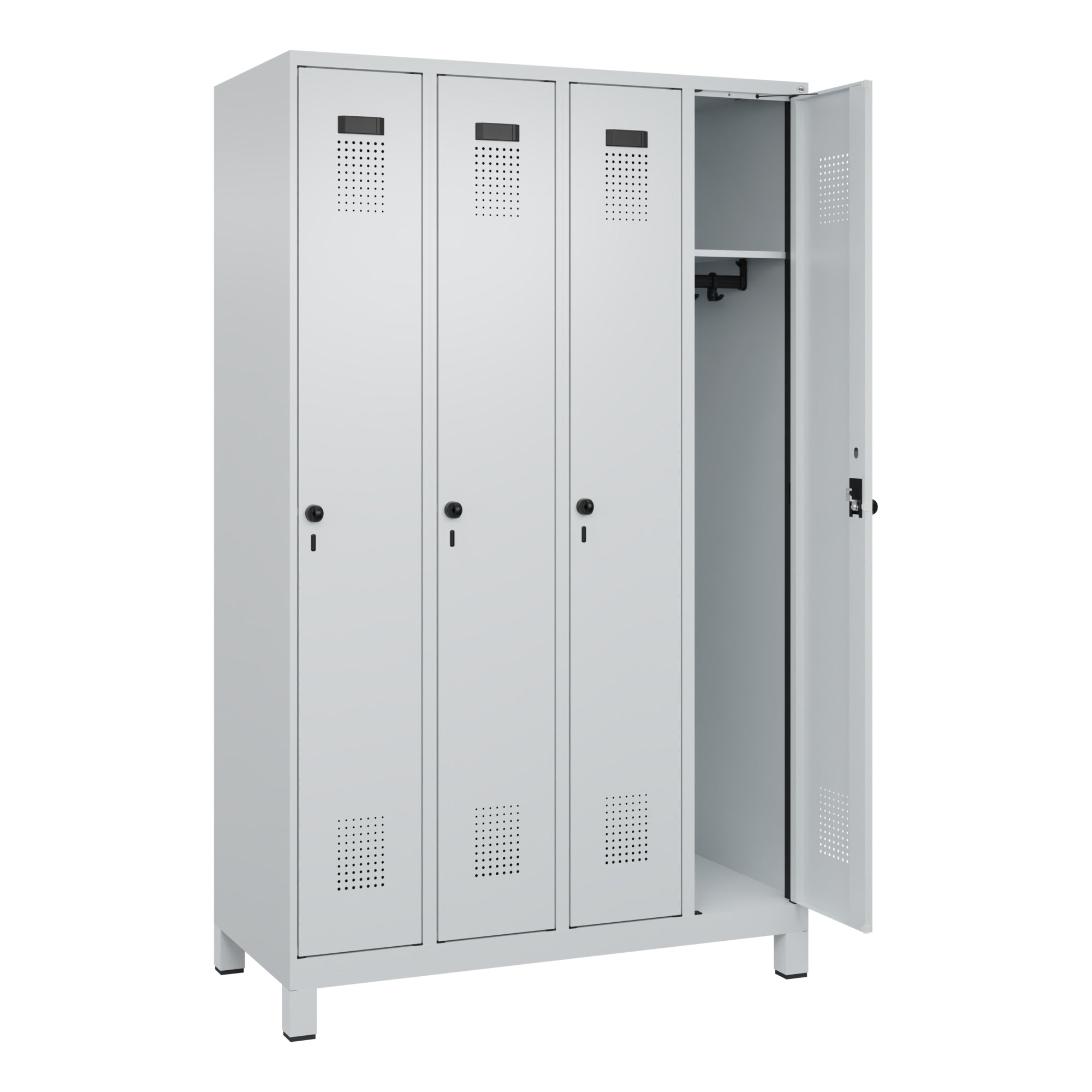 C+P Spind Evolo PLUS Füße 4Abt 1950x1200x500 lgr/lgr