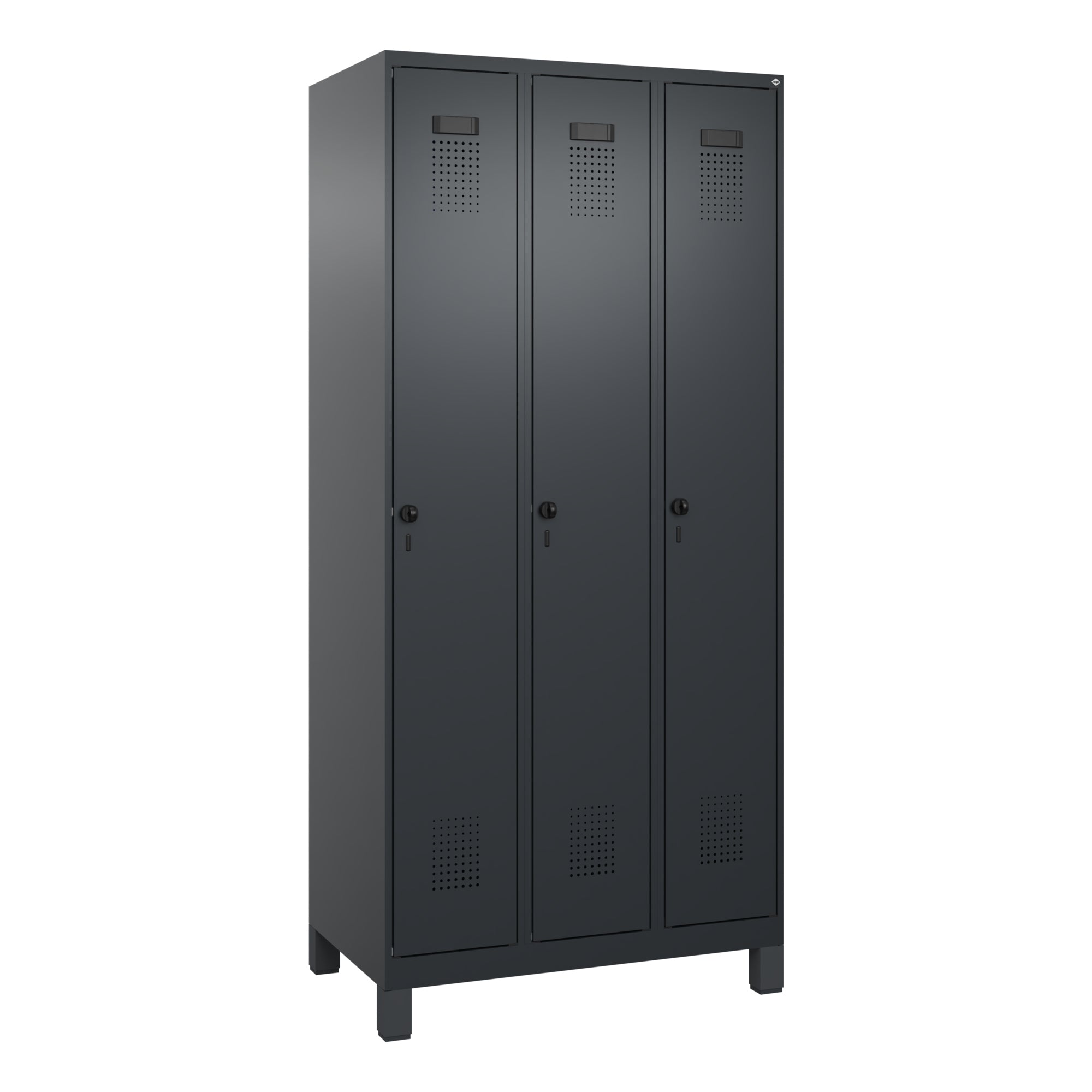 C+P Spind Evolo PLUS Füße 3Abt 1950x900x500 sgr/sgr