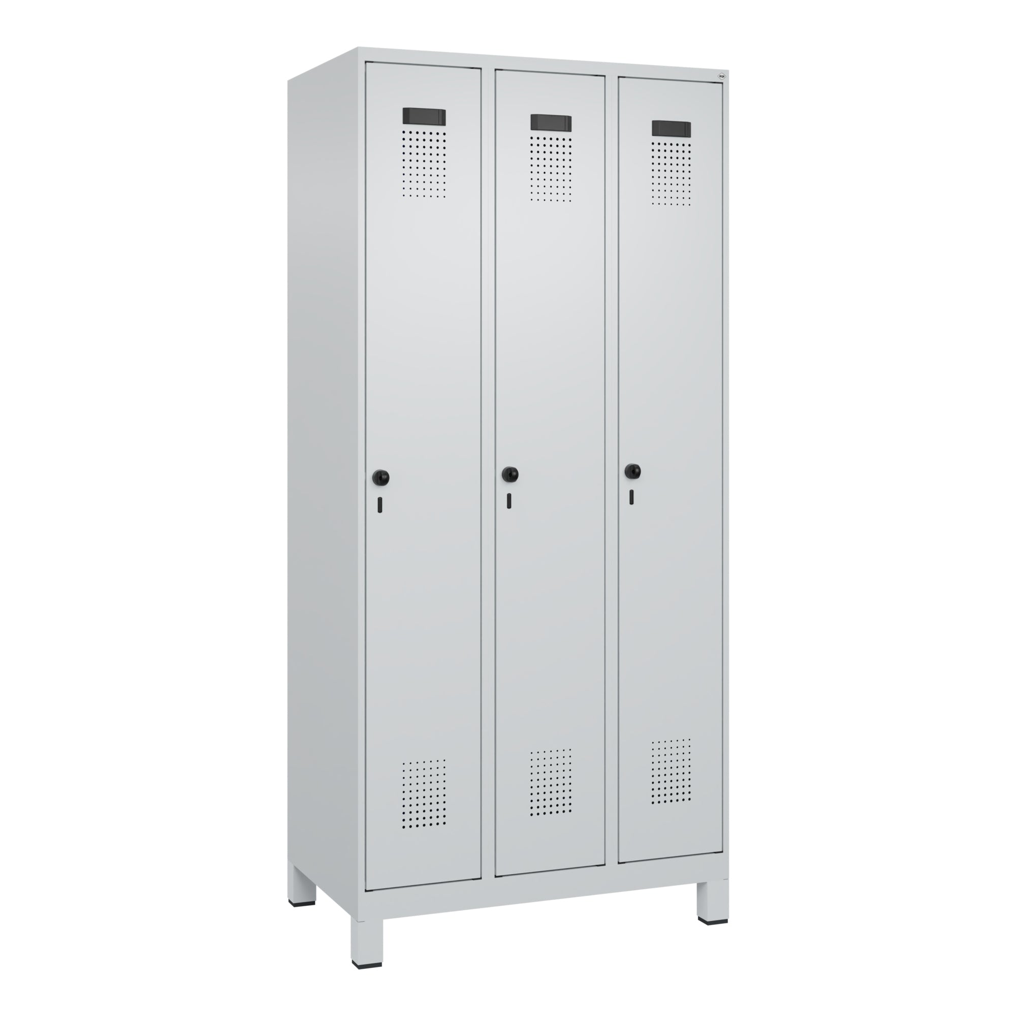 C+P Spind Evolo PLUS Füße 3Abt 1950x900x500 lgr/lgr