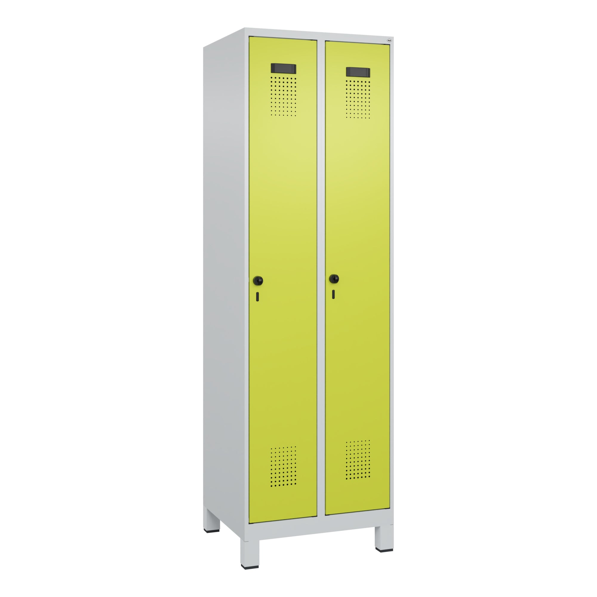 C+P Spind Evolo PLUS Füße 2Abt 1950x600x500 lgr/cgn