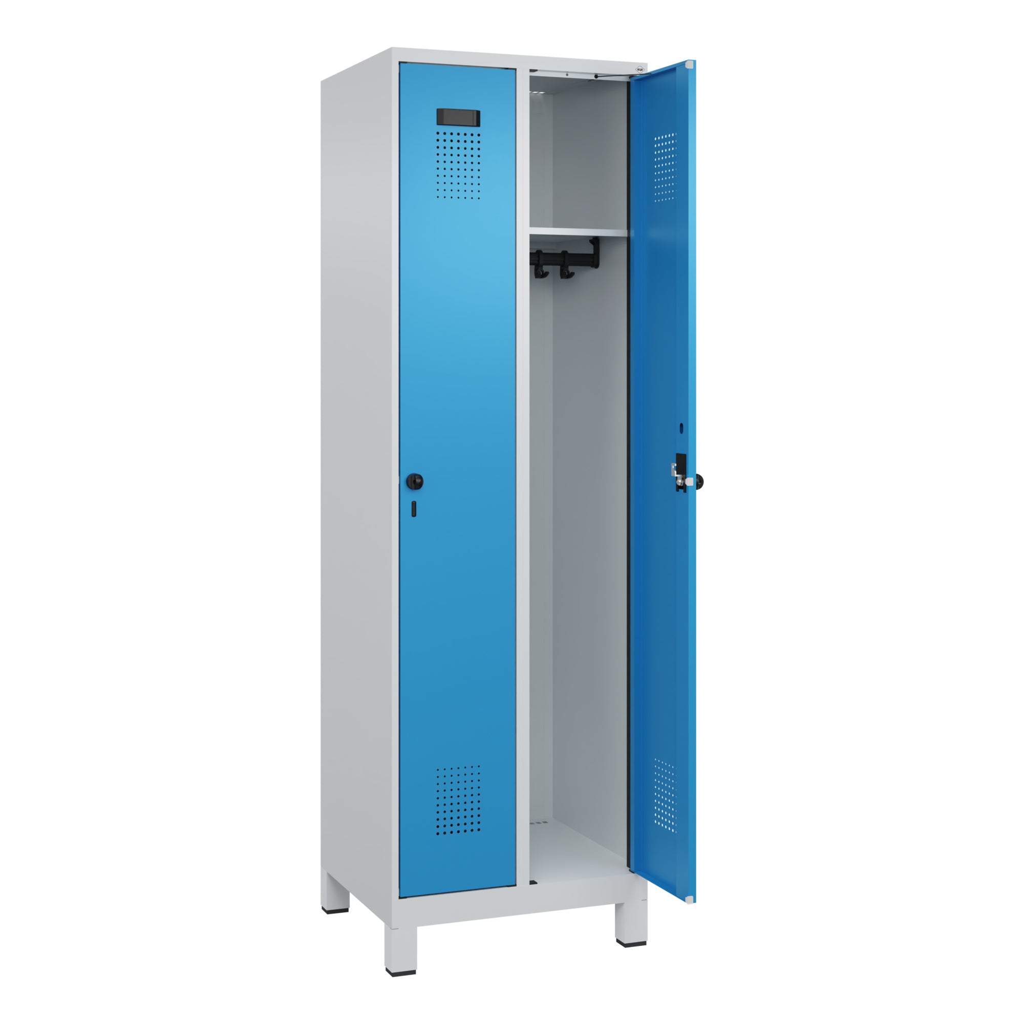 C+P Spind Evolo PLUS Füße 2Abt 1950x600x500 lgr/lbl