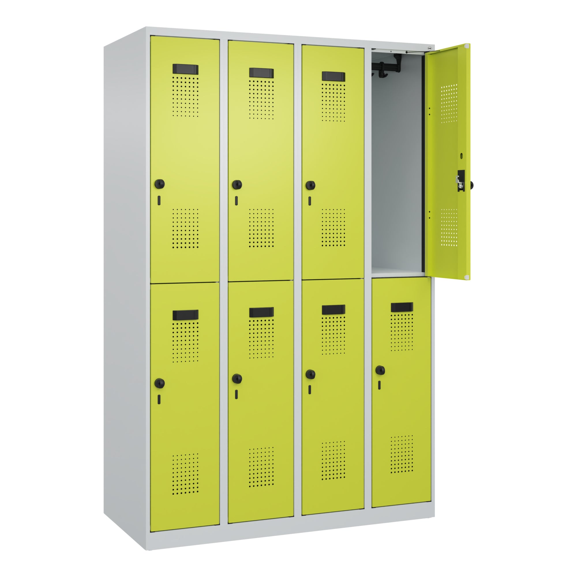 C+P Spind Evolo PLUS Doppel 8Fächer 1850x1200x500 lgr/cgn