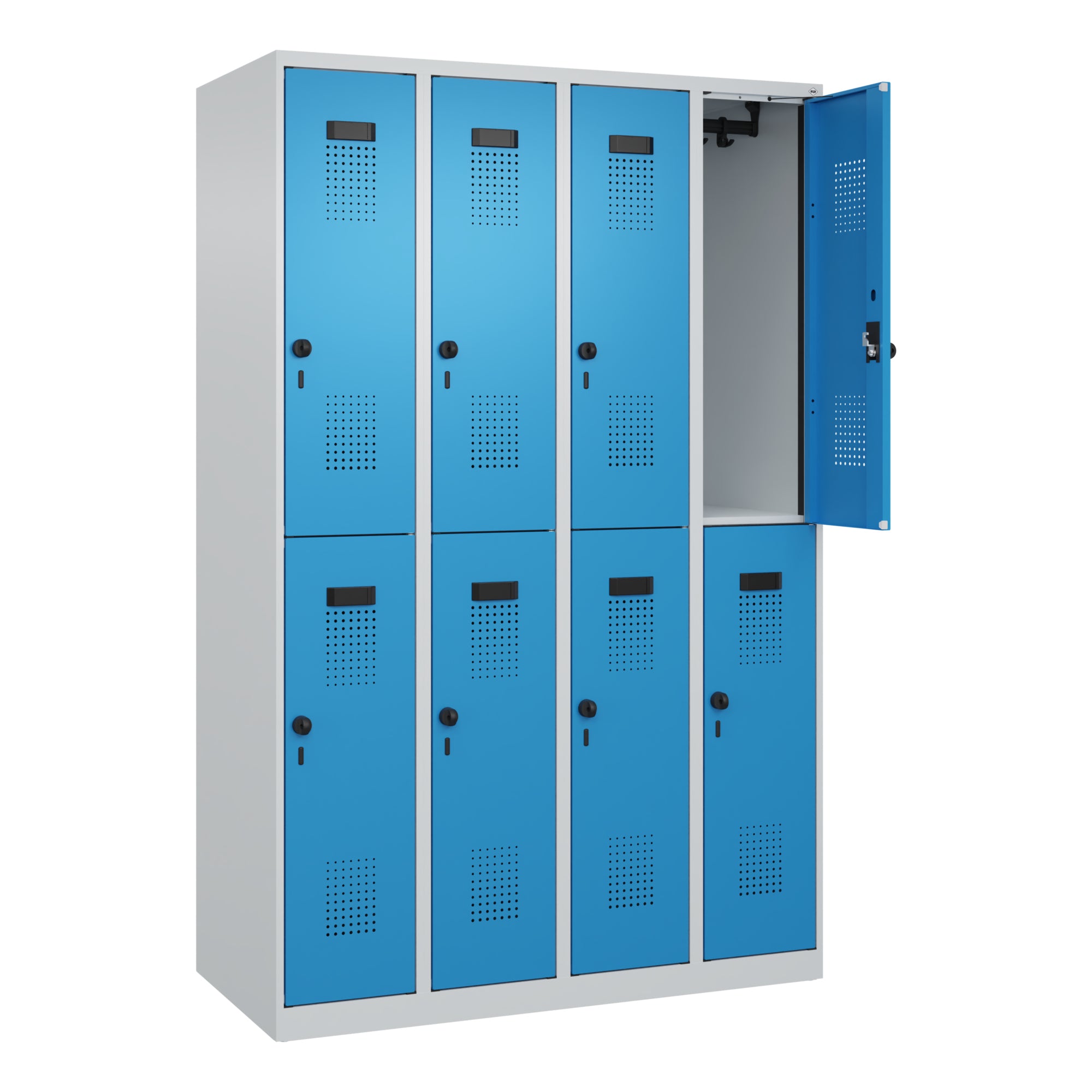 C+P Spind Evolo PLUS Doppel 8Fächer 1850x1200x500 lgr/lbl