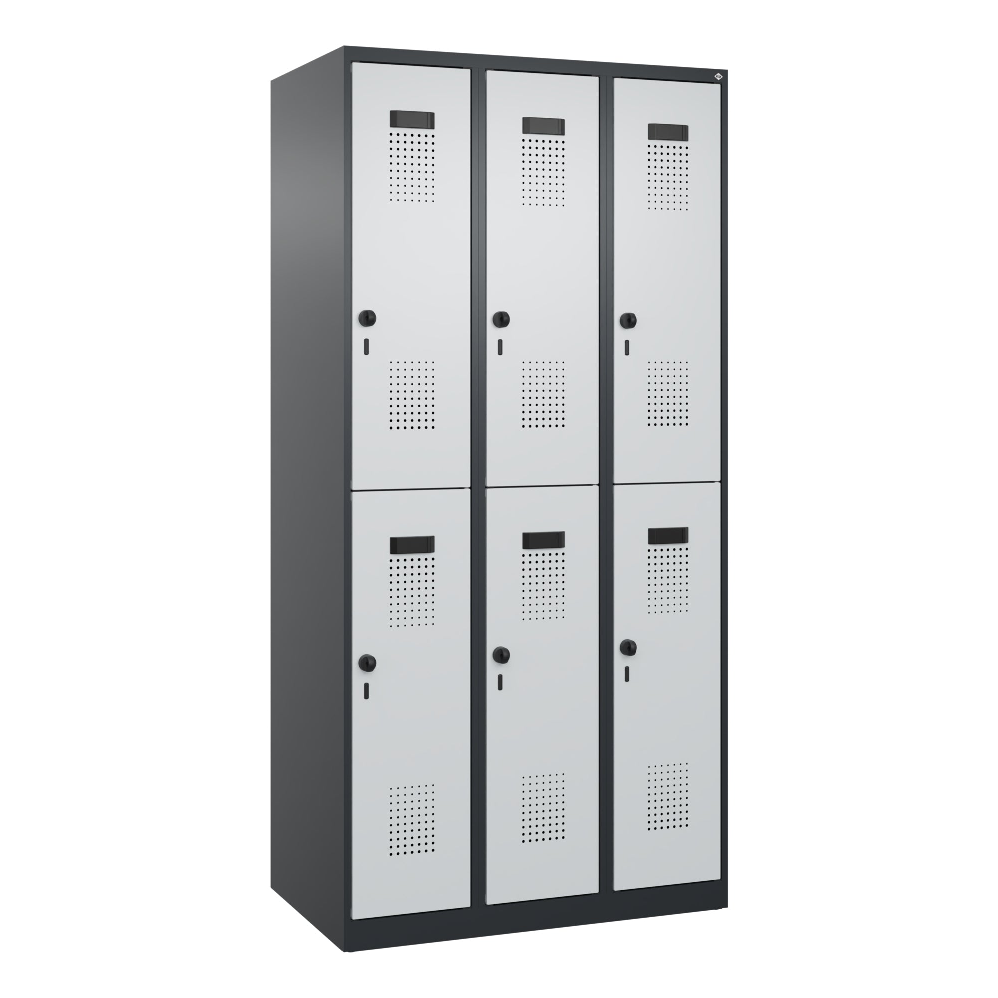 C+P Spind Evolo PLUS Doppel 6Fächer 1850x900x500 sgr/lgr