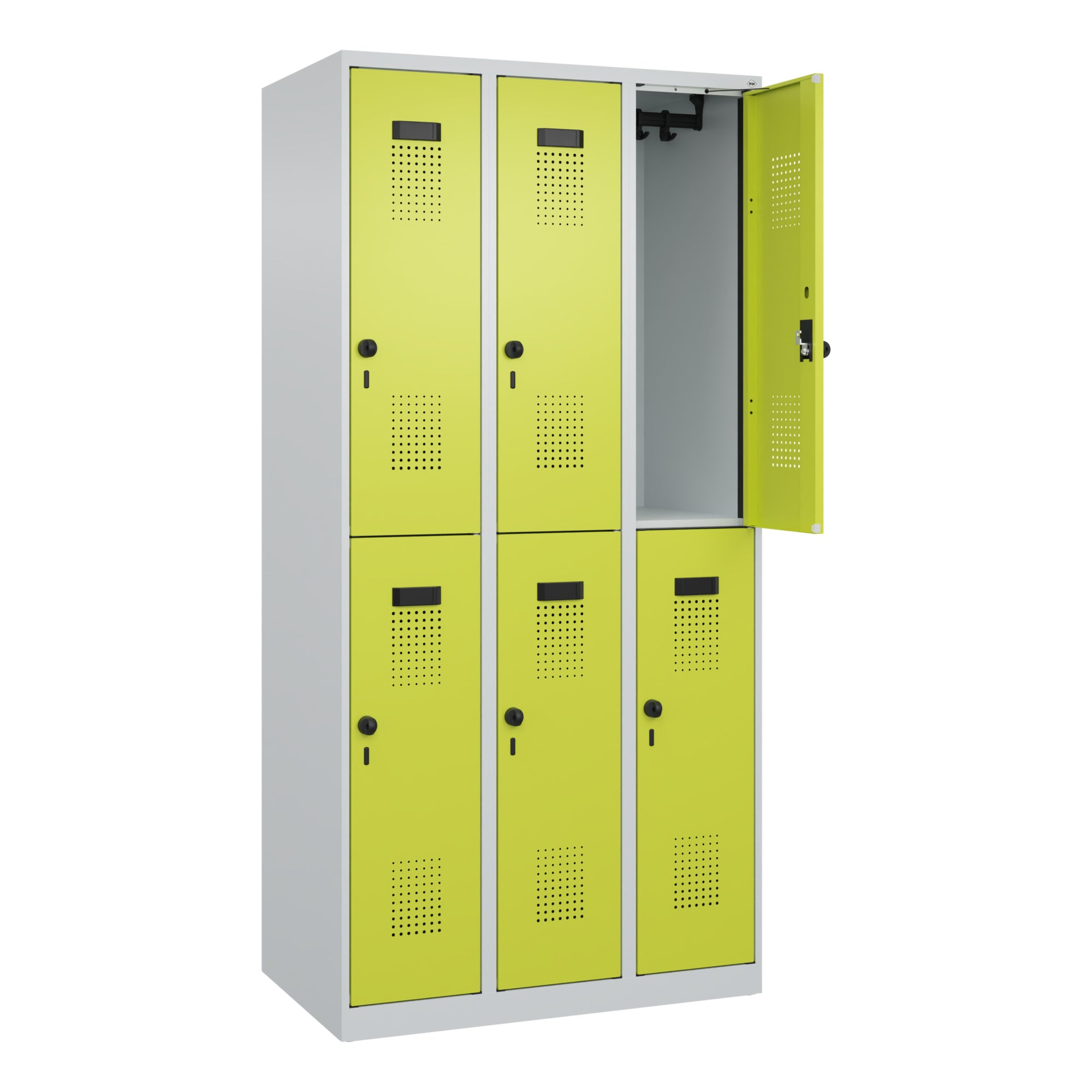 C+P Spind Evolo PLUS Doppel 6Fächer 1850x900x500 lgr/cgn