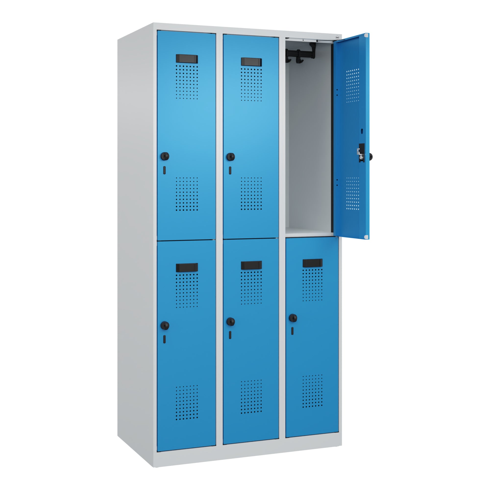 C+P Spind Evolo PLUS Doppel 6Fächer 1850x900x500 lgr/lbl