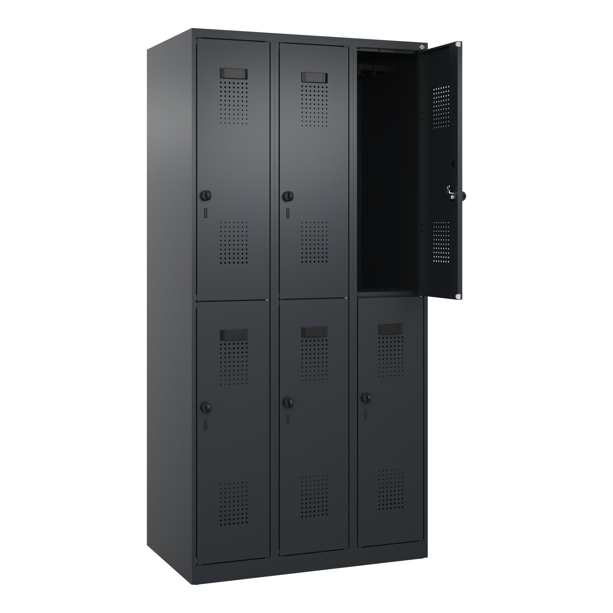 C+P Spind Evolo PLUS Doppel 6Fächer 1850x900x500 sgr/sgr