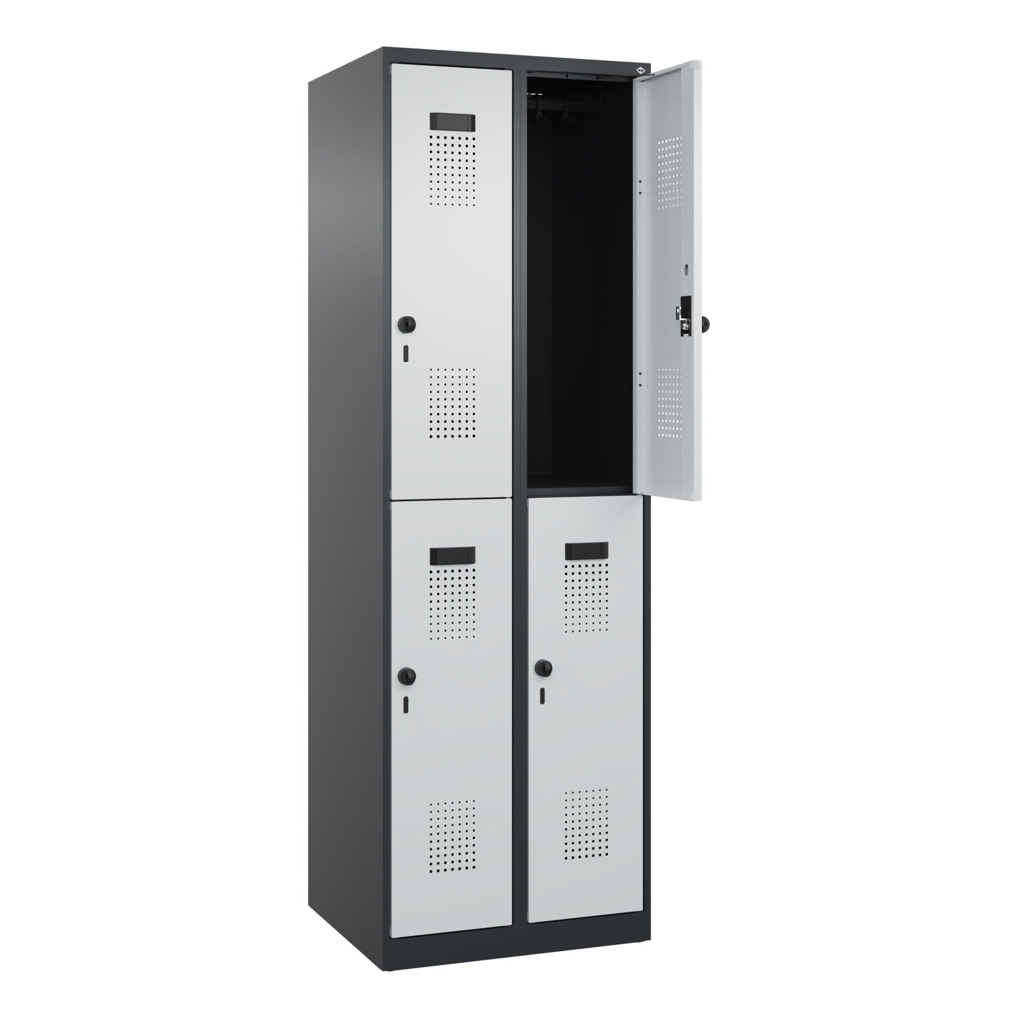 C+P Spind Evolo PLUS Doppel 4Fächer 1850x600x500 sgr/lgr