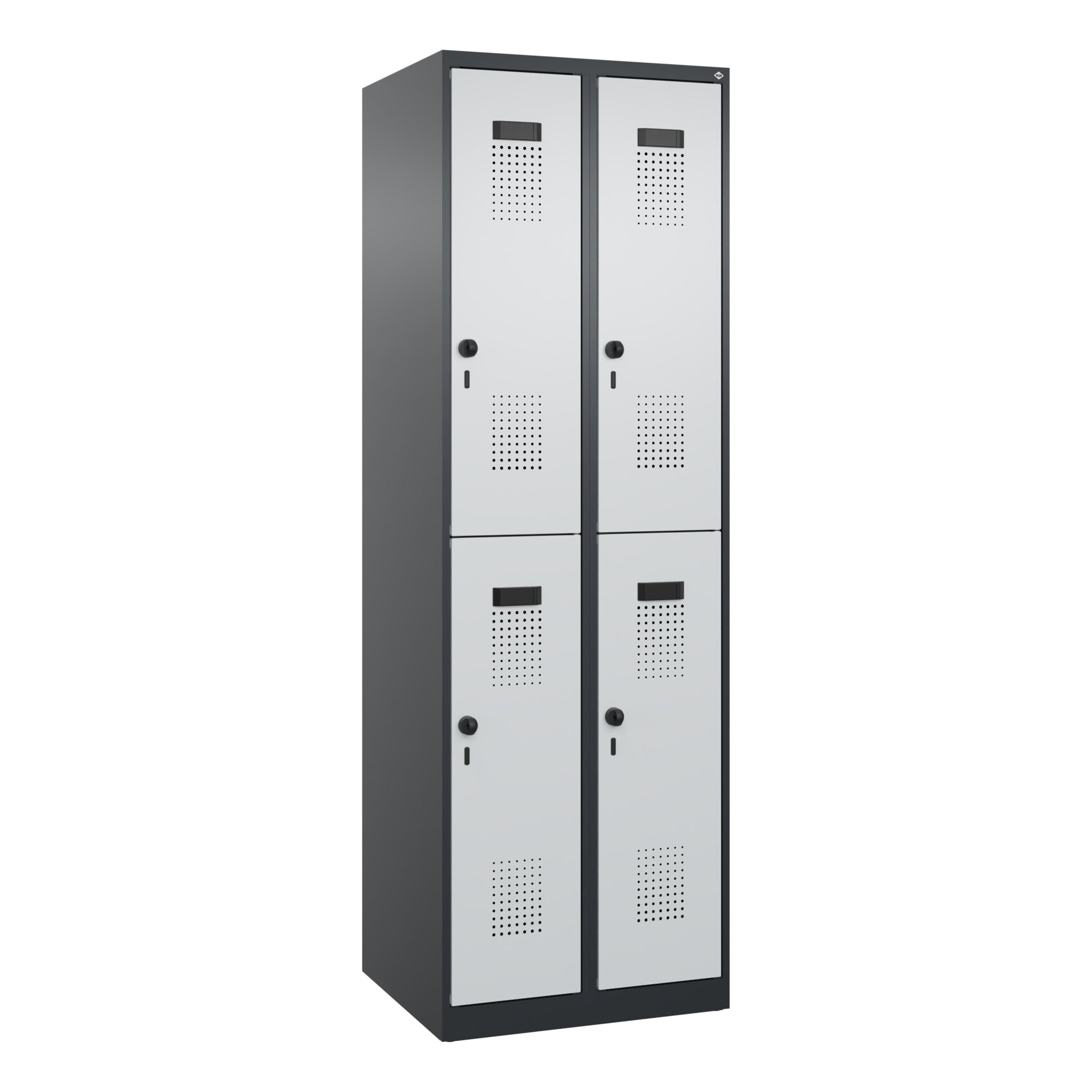 C+P Spind Evolo PLUS Doppel 4Fächer 1850x600x500 sgr/lgr