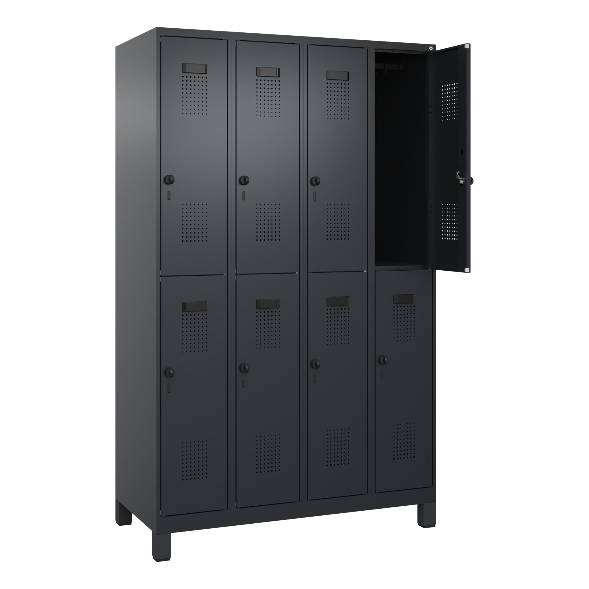 C+P Spind Evolo PLUS Doppel 8Fächer 1950x1200x500 sgr/sgr