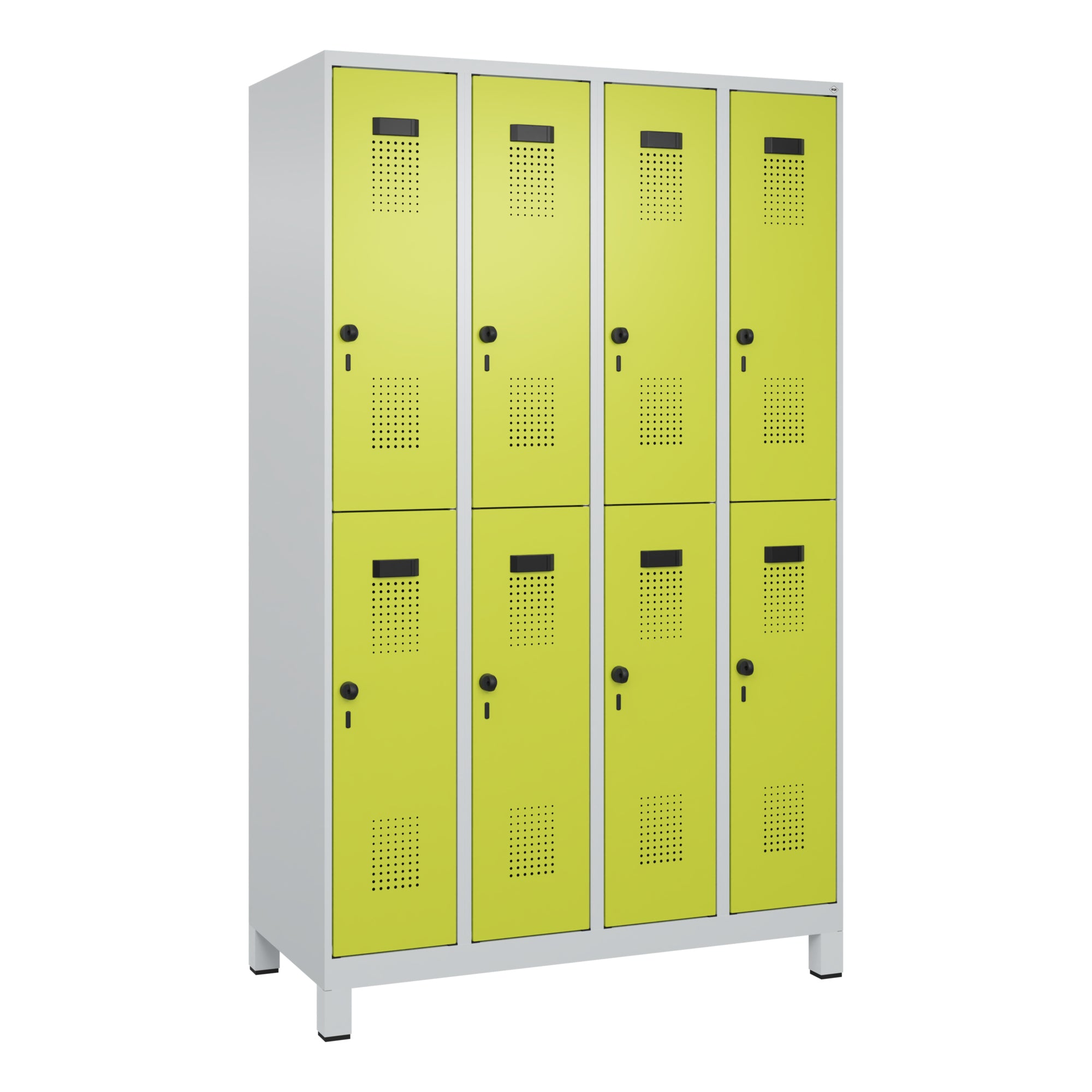 C+P Spind Evolo PLUS Doppel 8Fächer 1950x1200x500 lgr/cgn