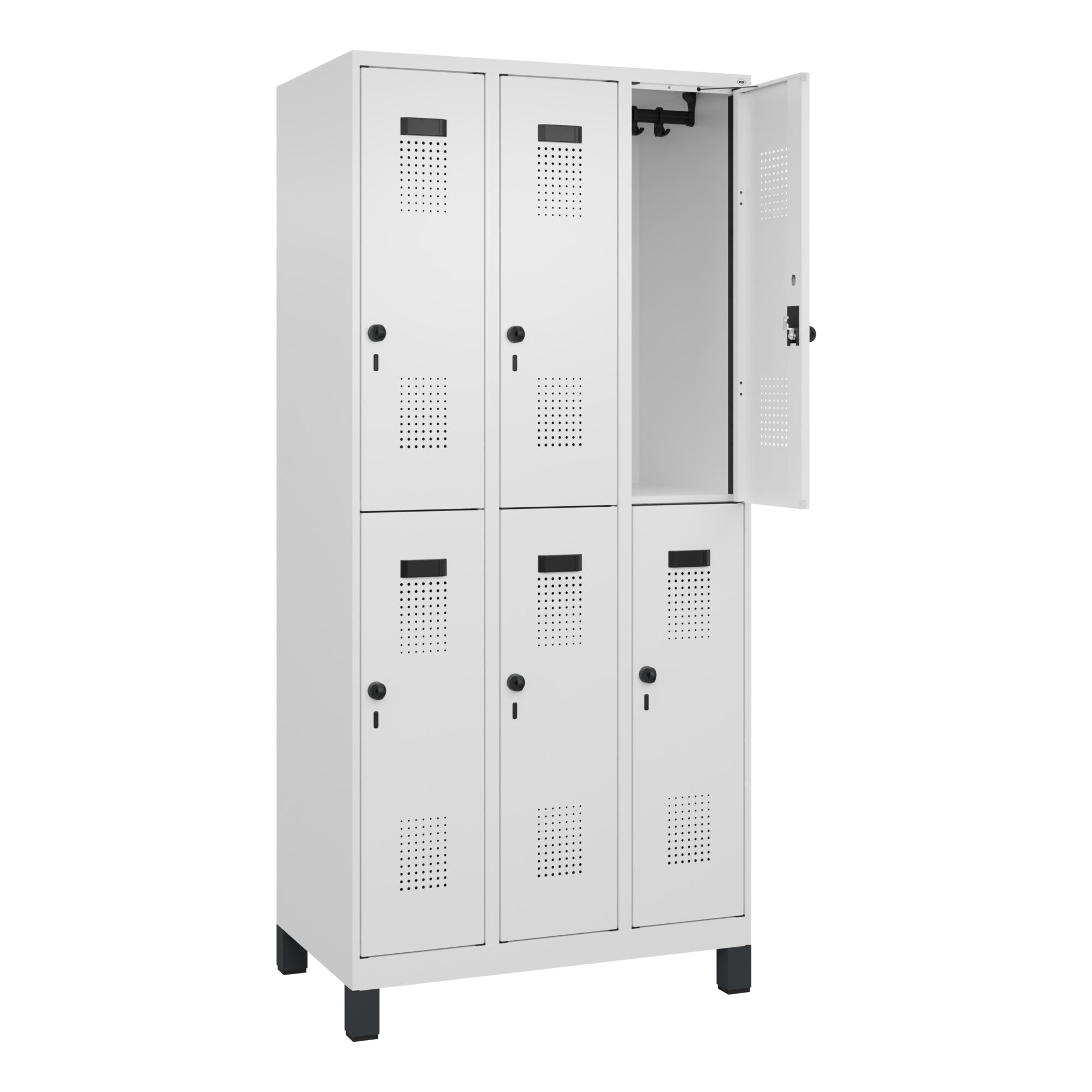 C+P Spind Evolo PLUS Doppel 6Fächer 1950x900x500 vws/vws