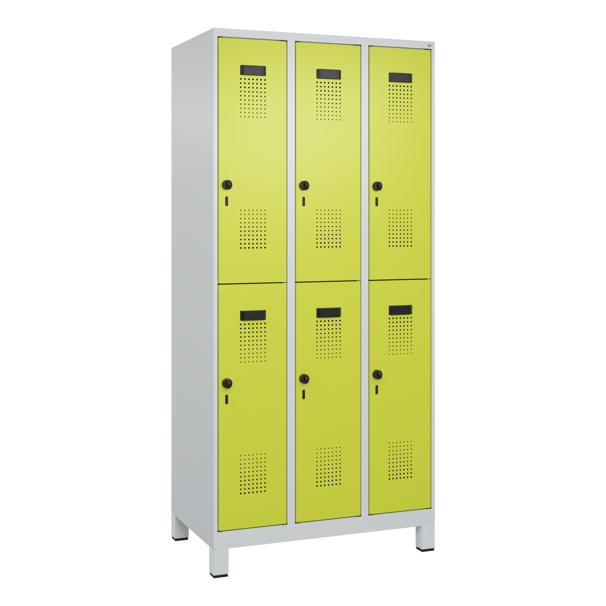 C+P Spind Evolo PLUS Doppel 6Fächer 1950x900x500 lgr/cgn