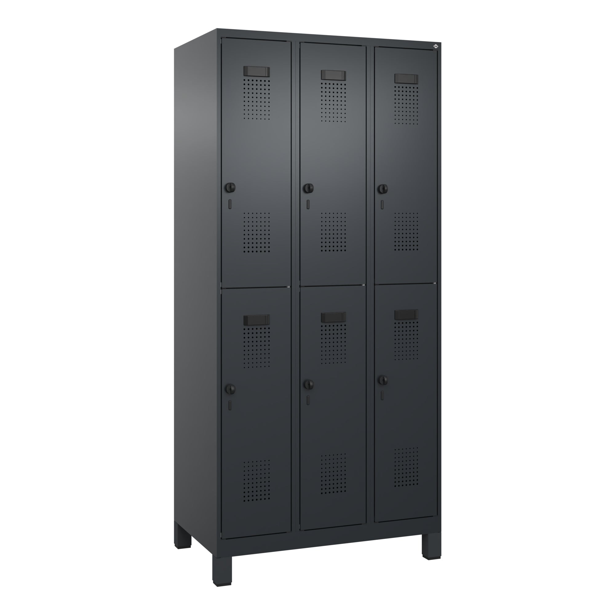 C+P Spind Evolo PLUS Doppel 6Fächer 1950x900x500 sgr/sgr