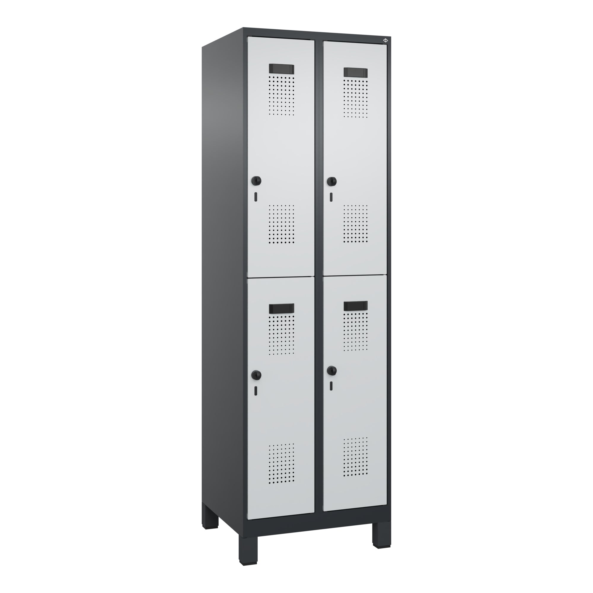 C+P Spind Evolo PLUS Doppel 4Fächer 1950x600x500 sgr/lgr