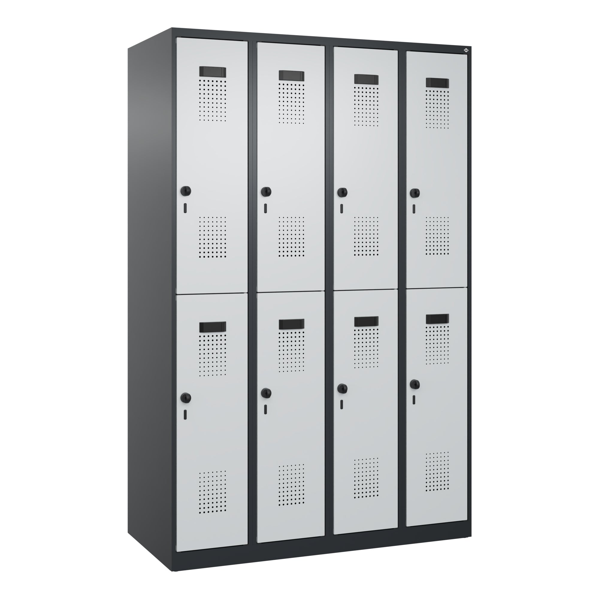 C+P Spind Evolo PLUS Doppel 8Fächer 1850x1200x500 sgr/lgr