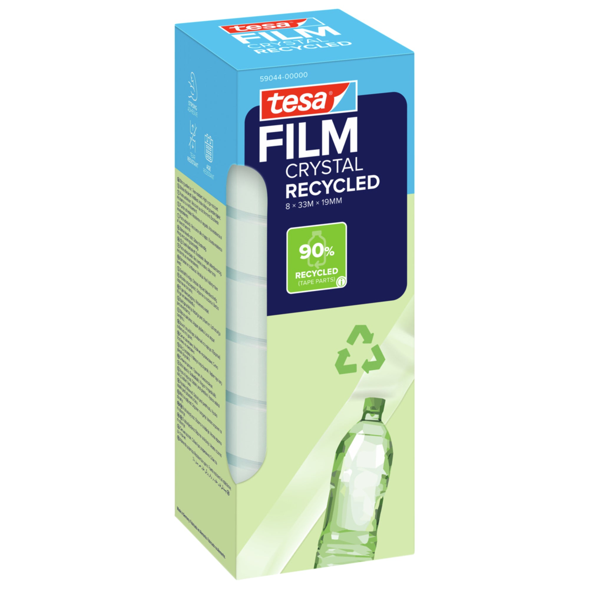 tesa Klebefilm CRYSTAL RECYCLED 19mmx33m 8St