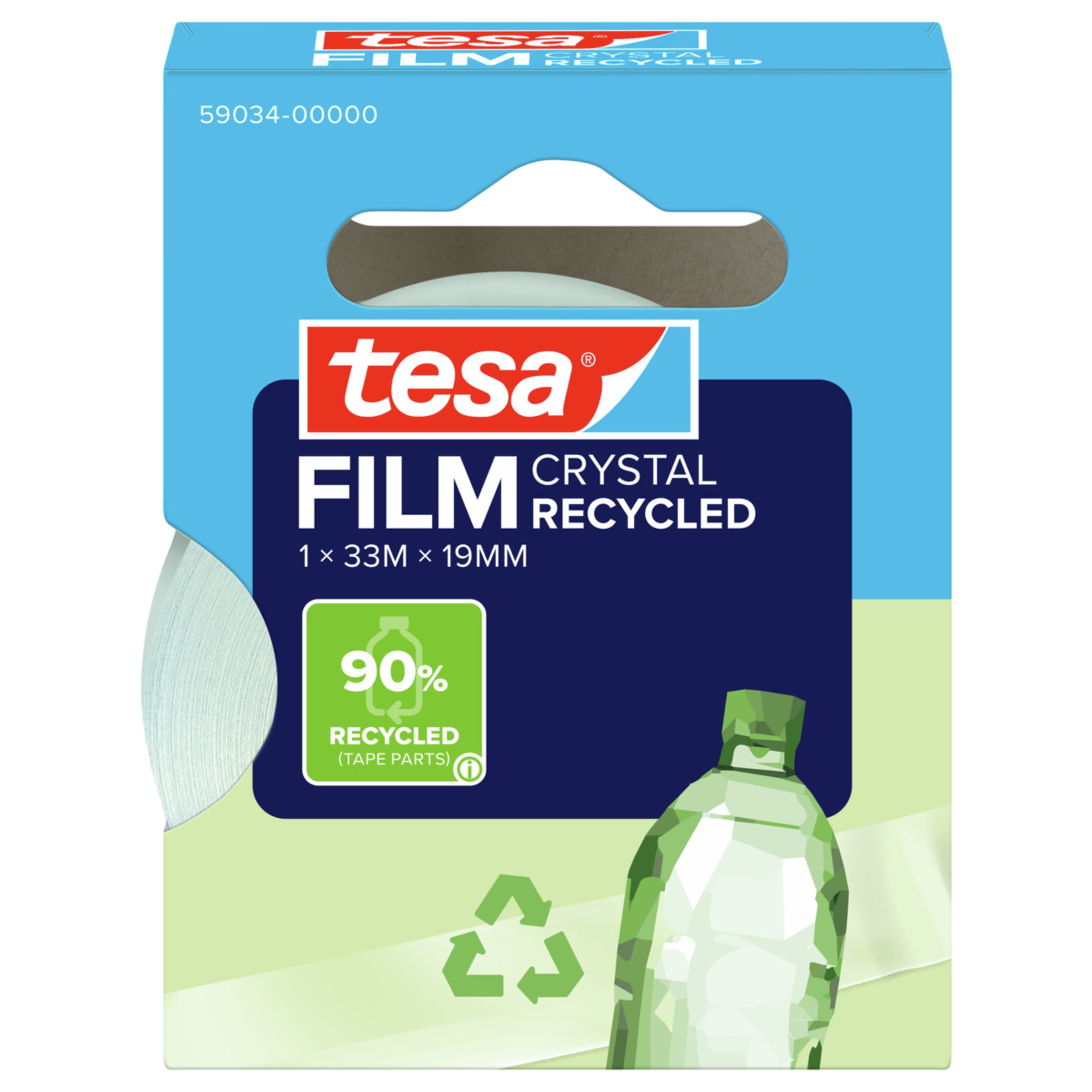 tesa Klebefilm CRYSTAL RECYCLED 19mmx33m