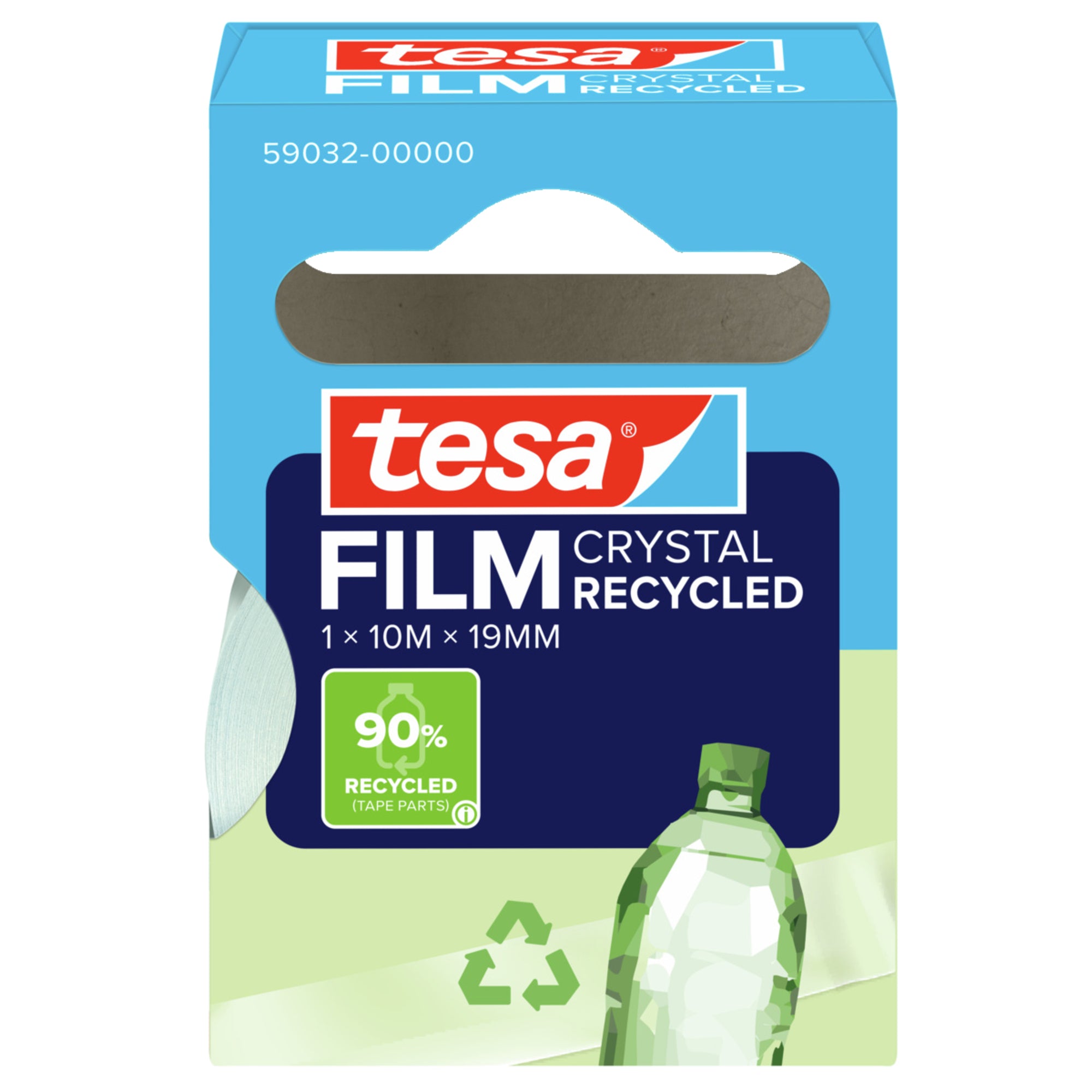 tesa Klebefilm CRYSTAL RECYCLED 19mmx10m