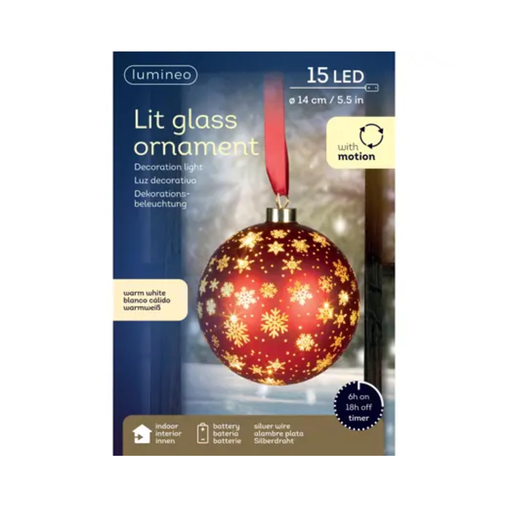 Lumineo Kugelleuchte LED 14cm rt/ws