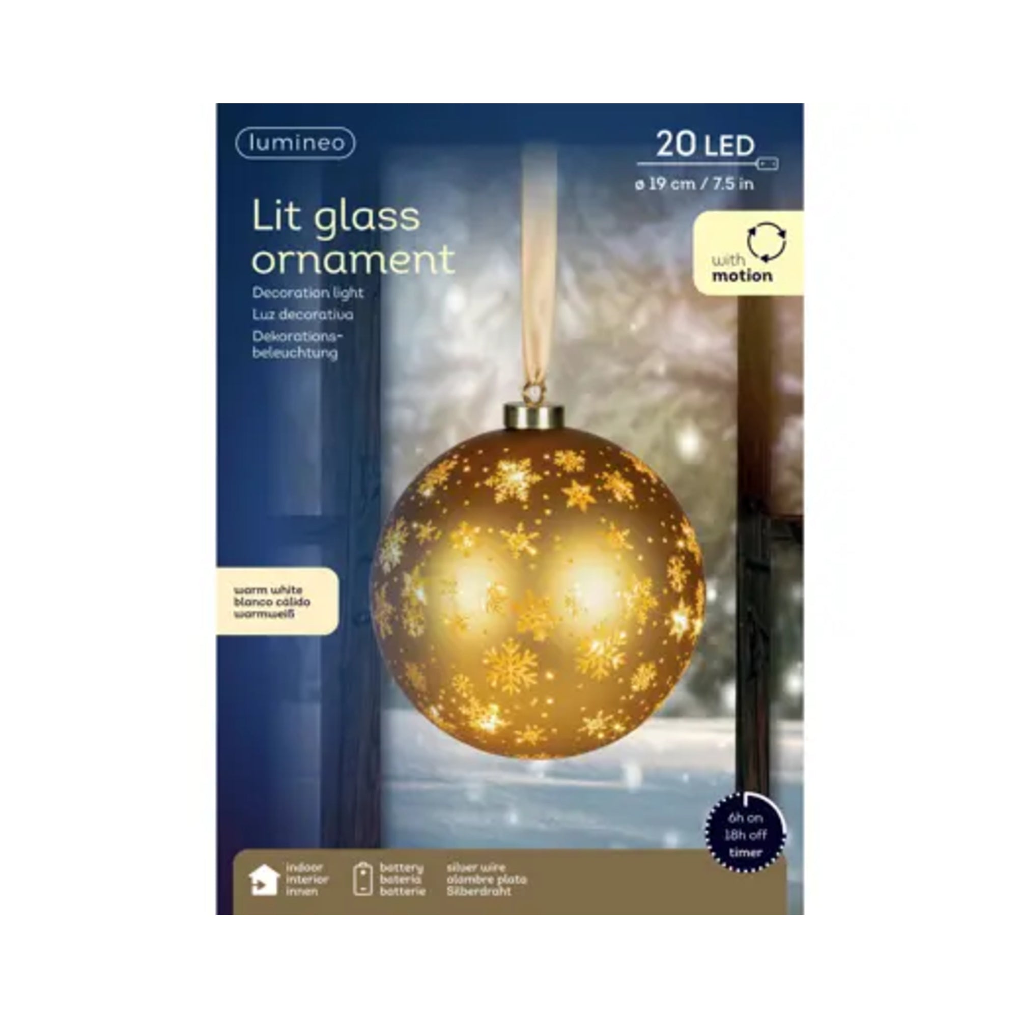 Lumineo Kugelleuchte LED 19cm go/ws