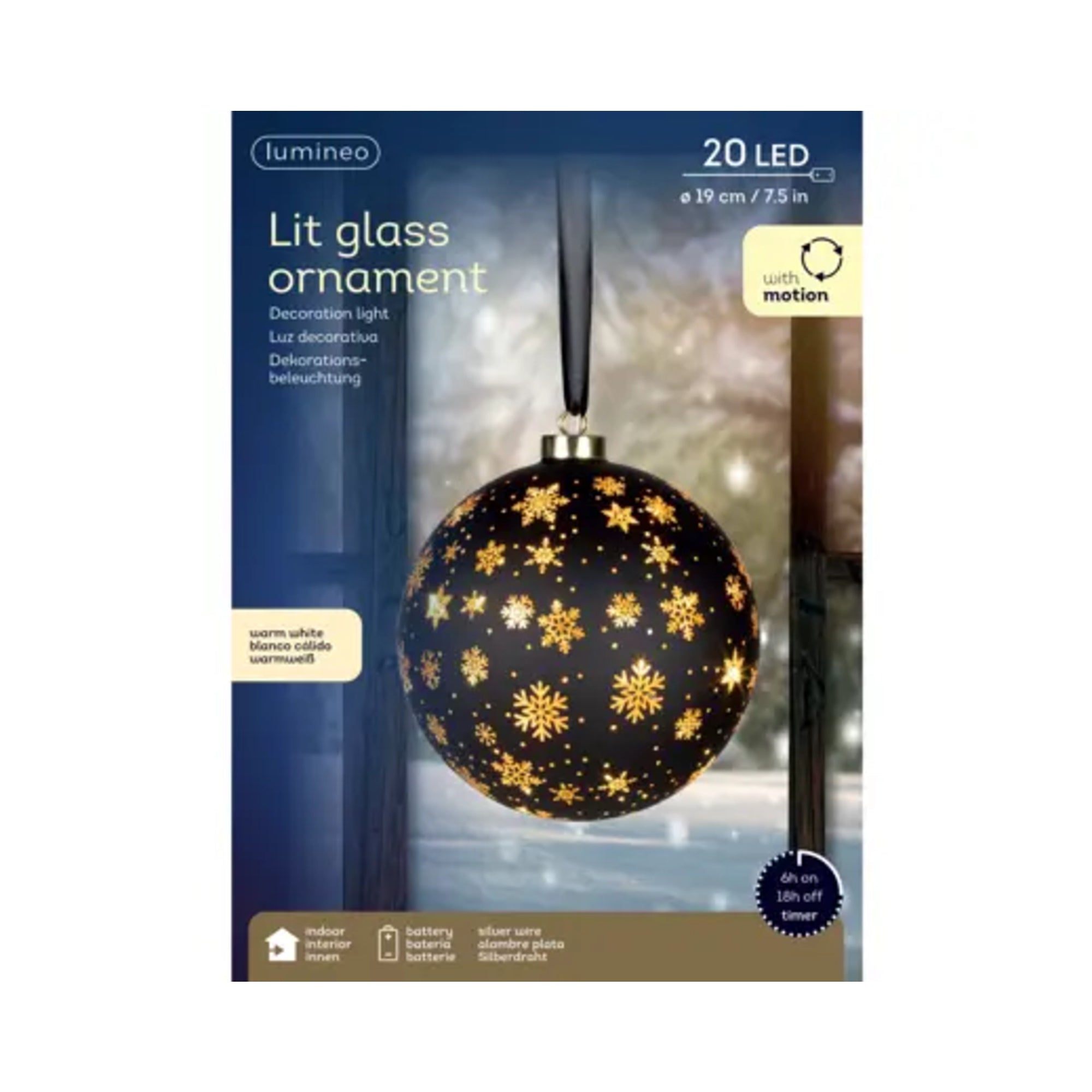 Lumineo Kugelleuchte LED 19cm sw/ws