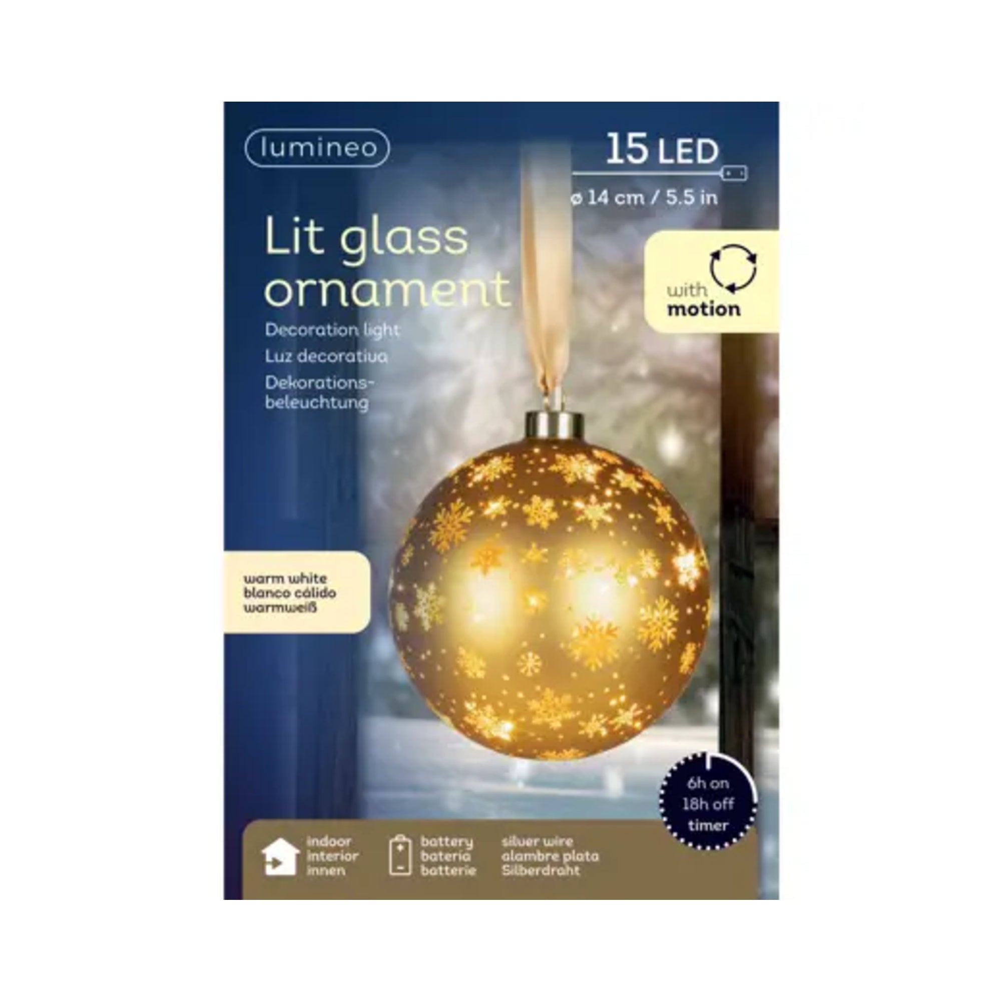 Lumineo Kugelleuchte LED 14cm go/ws