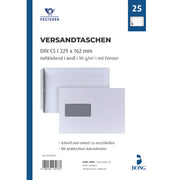 Posthorn Versandtasche C5 mF hk ws 25 St., DIN C5