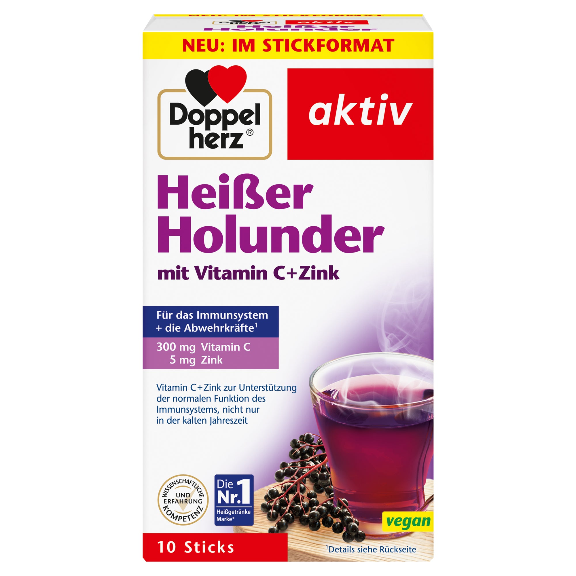 Doppelherz Heißer Holunder Vitamin C +Zink 10St