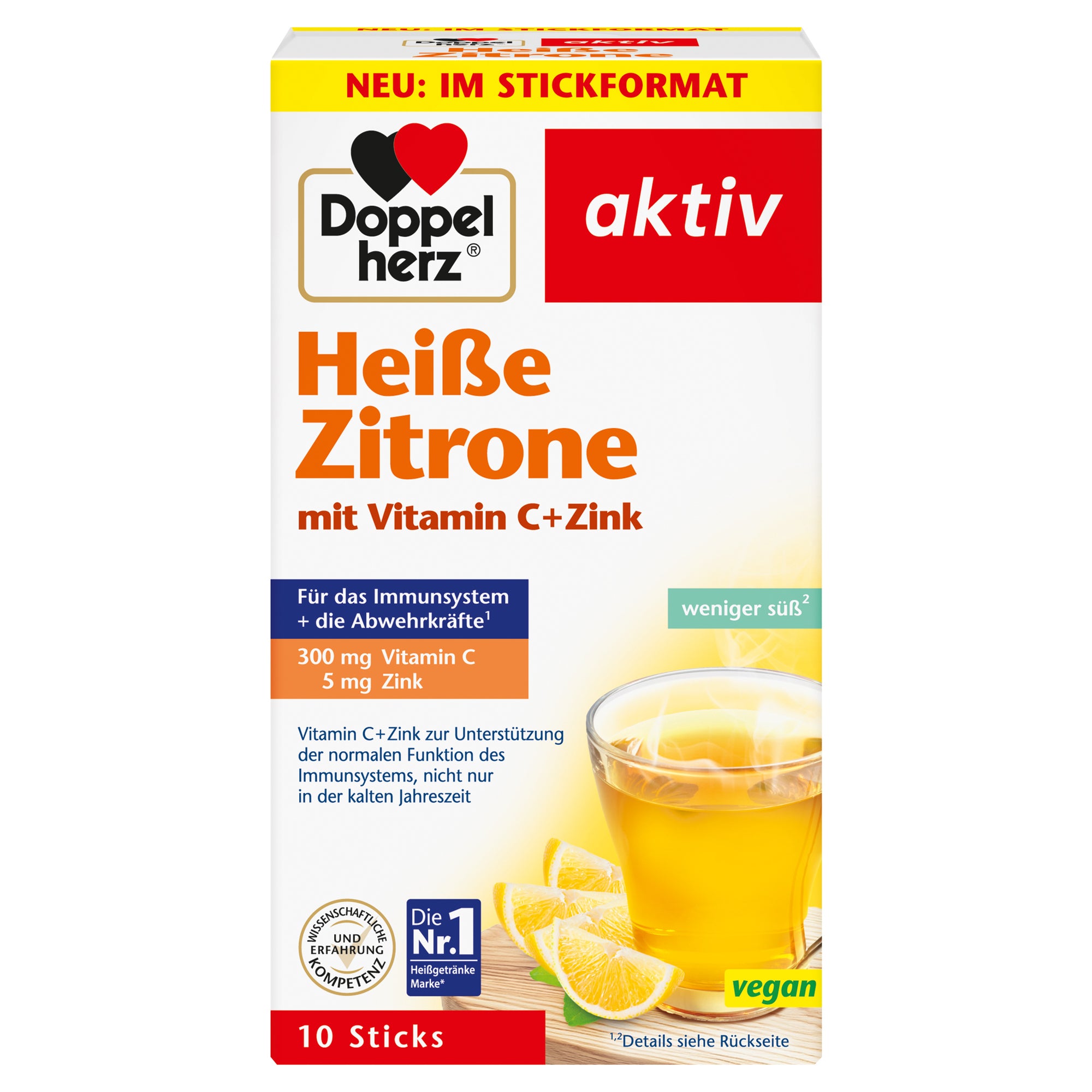 Doppelherz Heiße Zitrone Vitamin C +Zink 10St