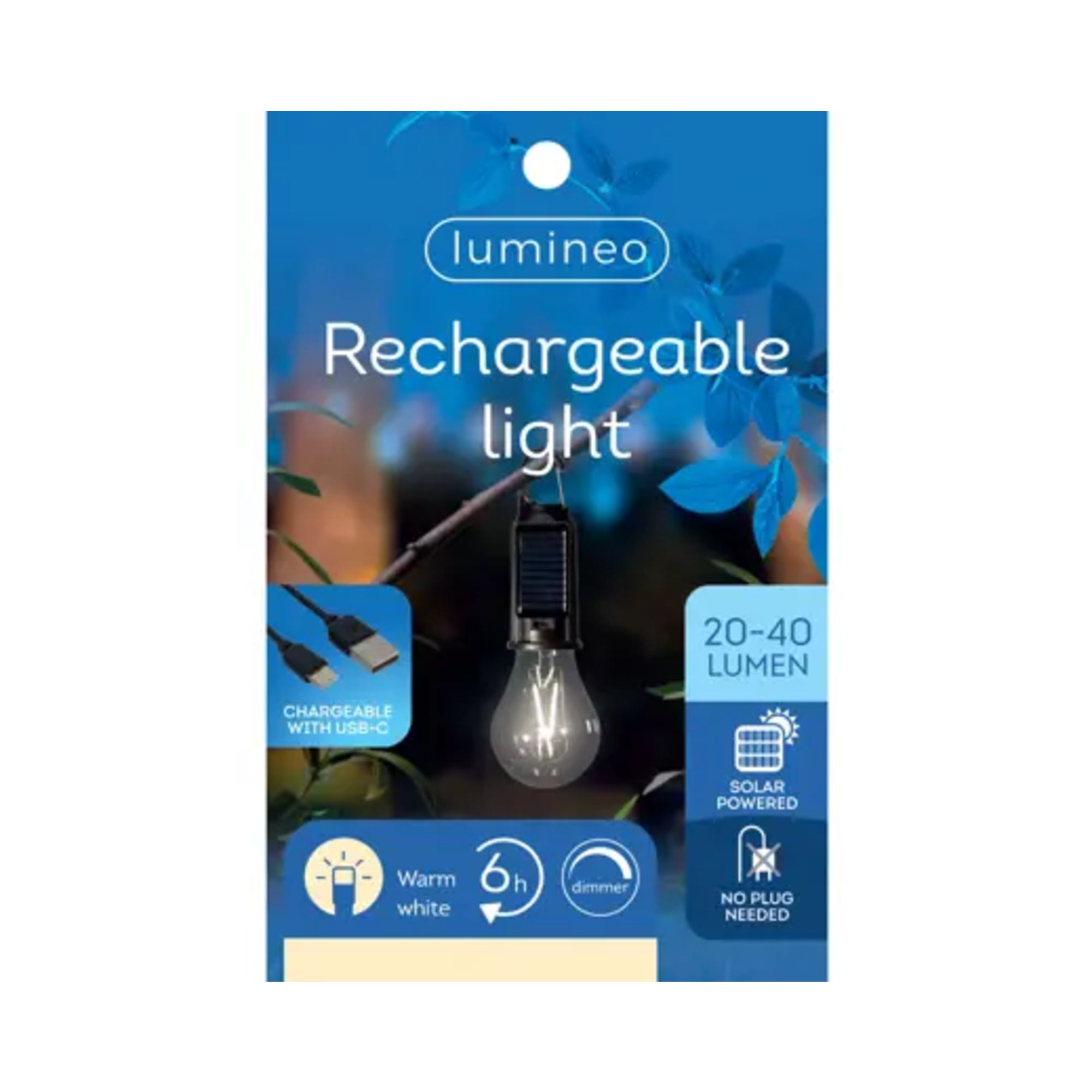 LUMINEO Solarleuchte, schwarz