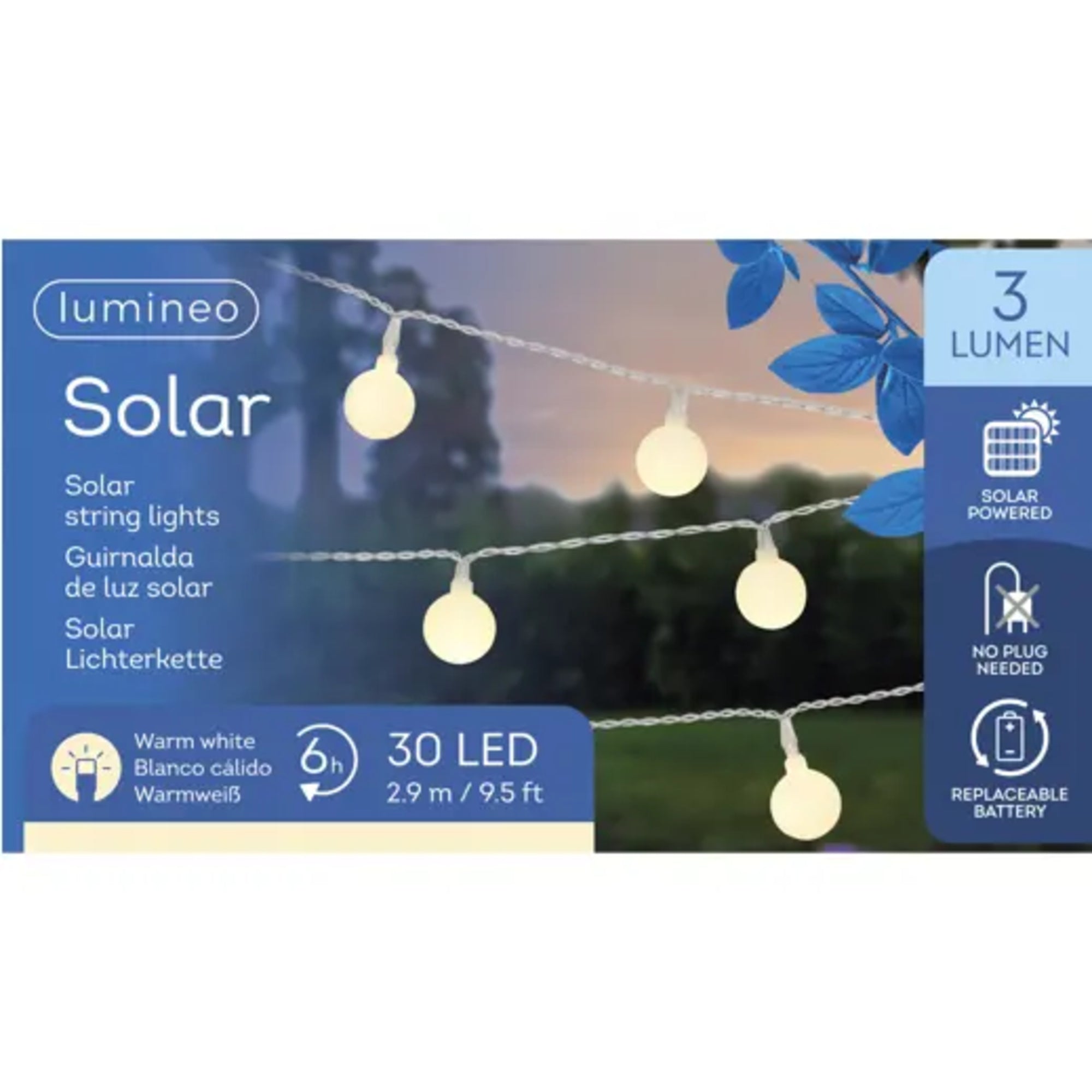LUMINEO Solarleuchte, weiß