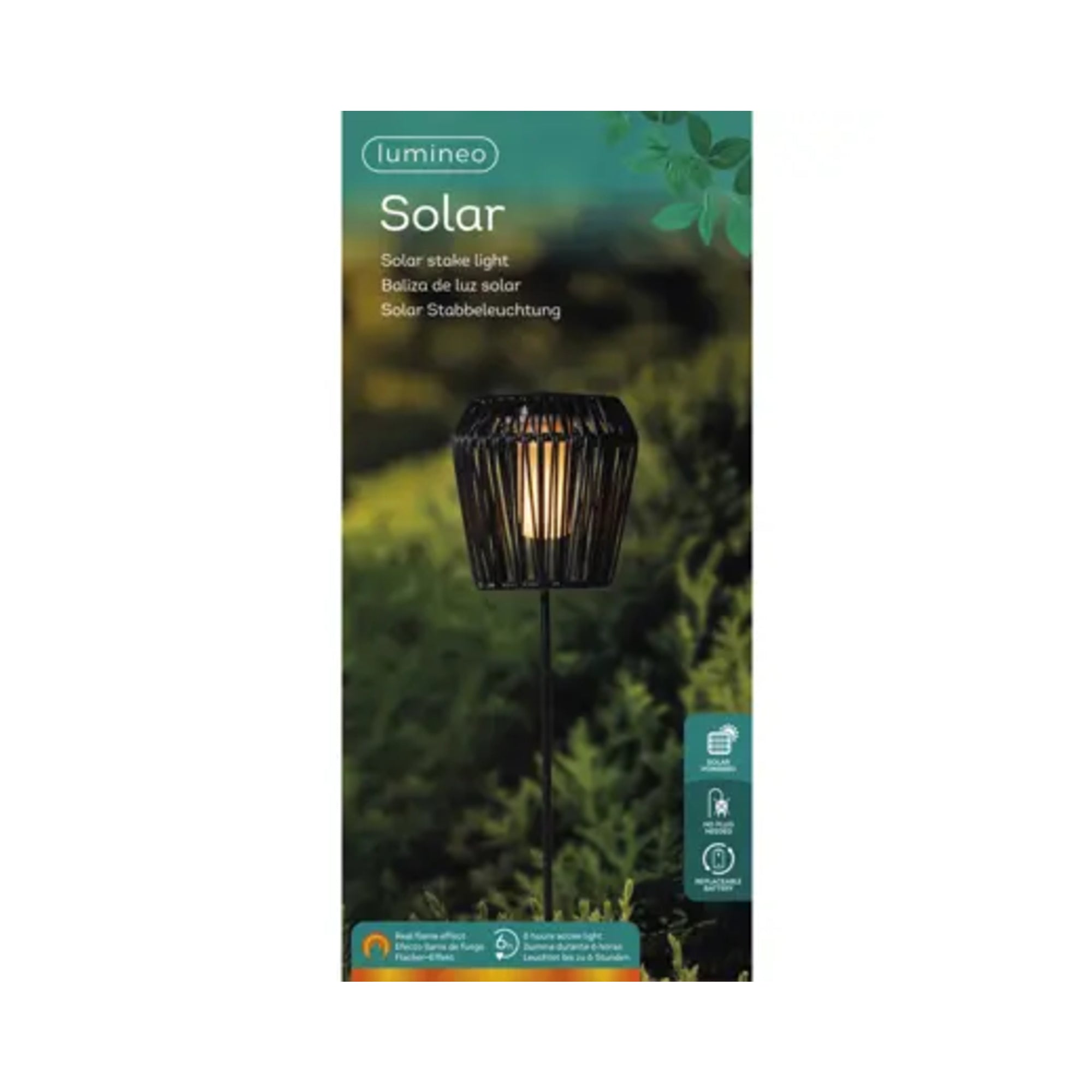 LUMINEO Solarleuchte, schwarz