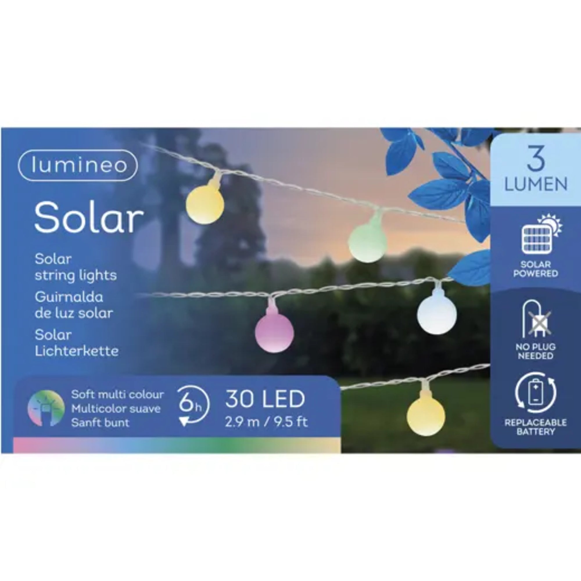 LUMINEO Solarleuchte, mehrfarbig