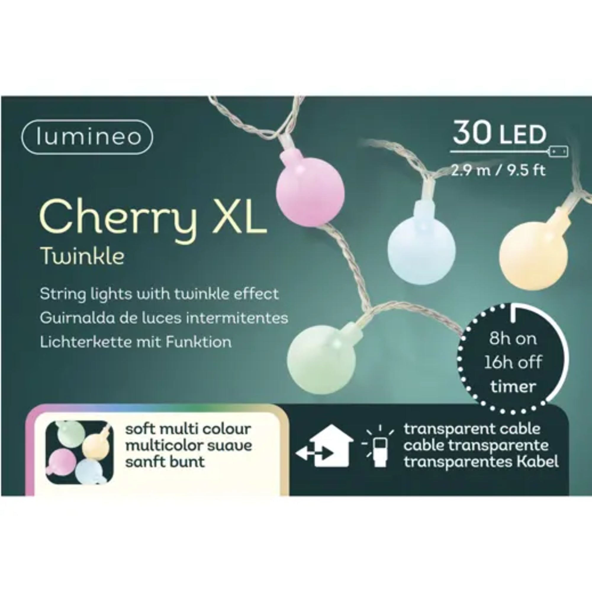 LUMINEO Lichterkette Cherry XL
