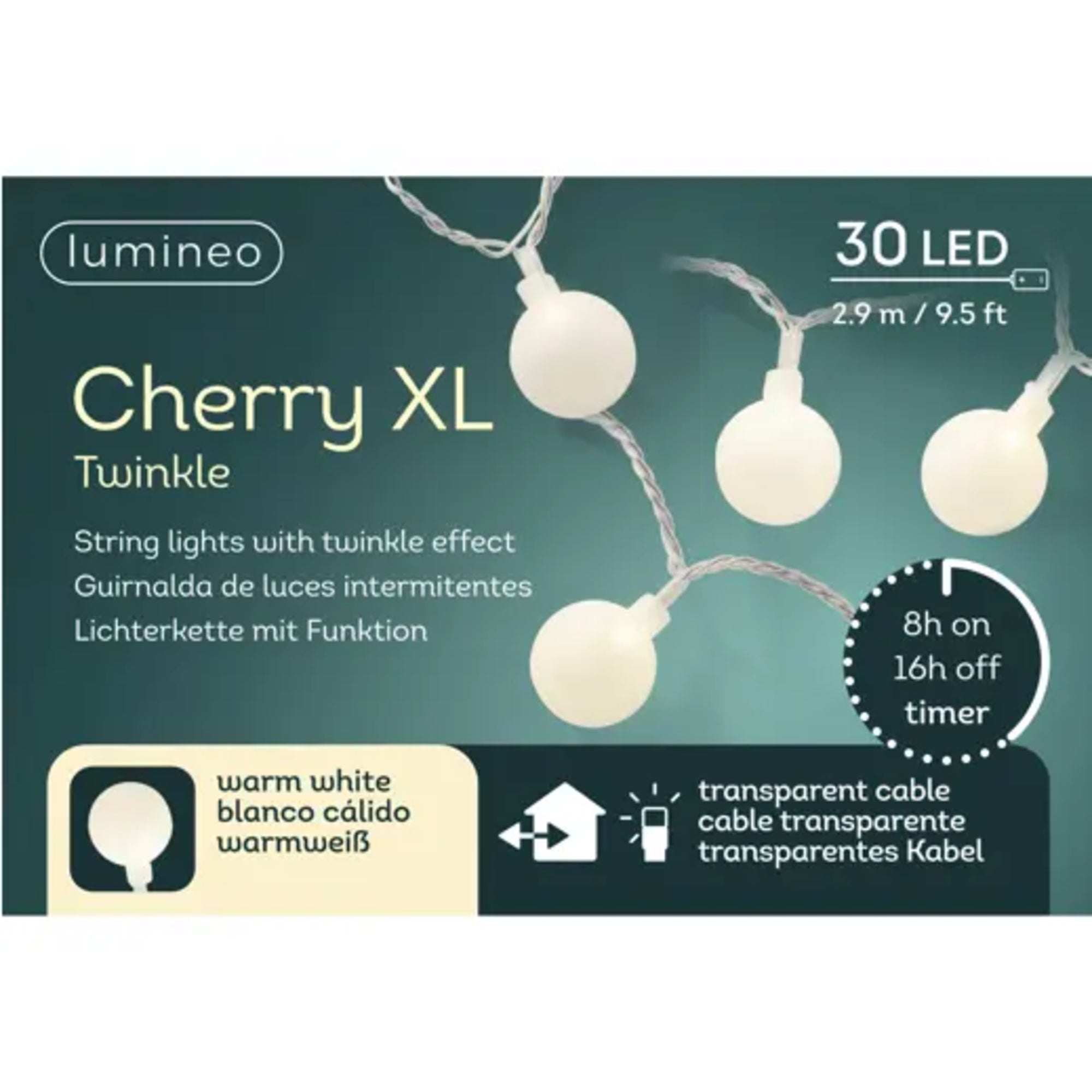 LUMINEO Lichterkette Cherry XL