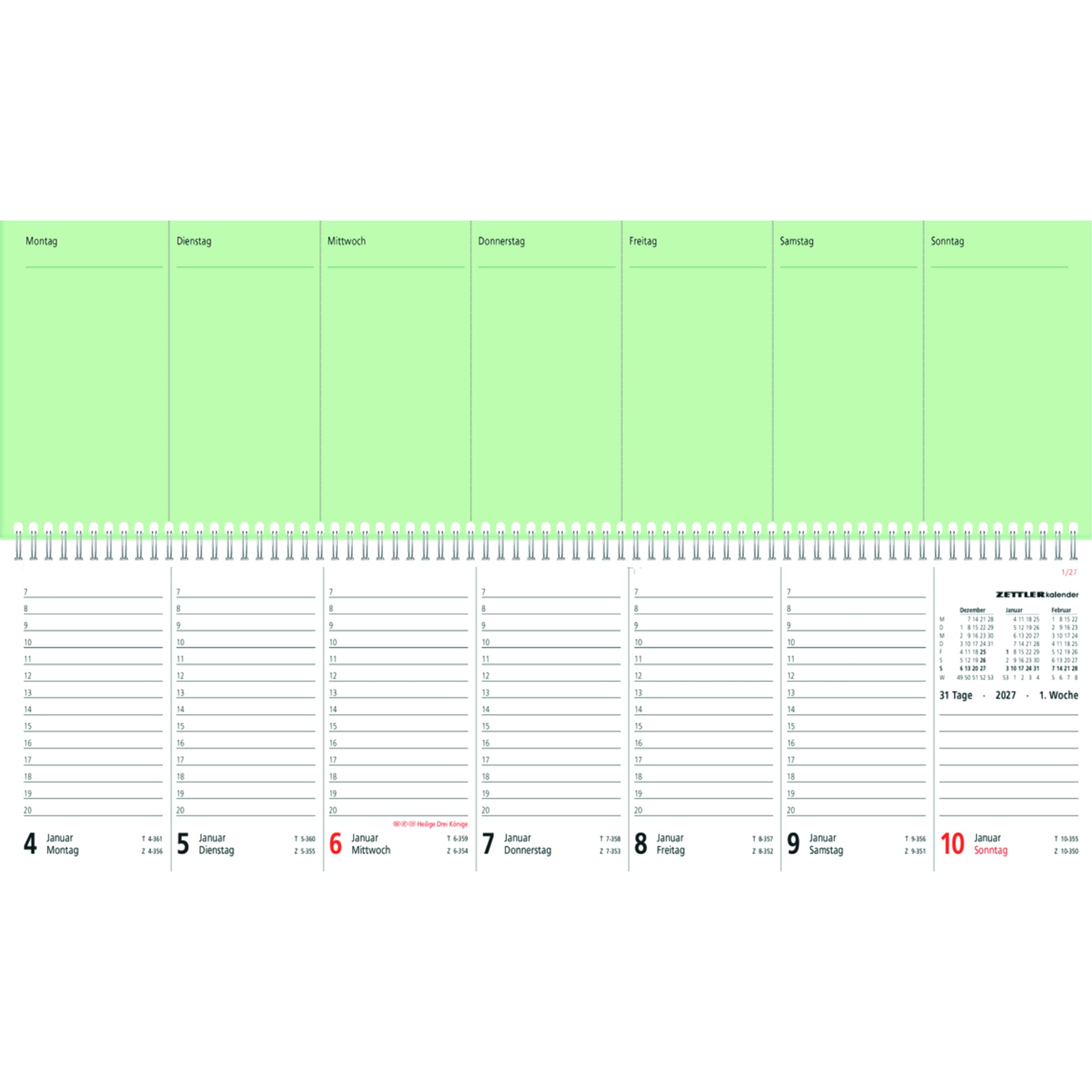 ZETTLER Querkalender PERFO XL