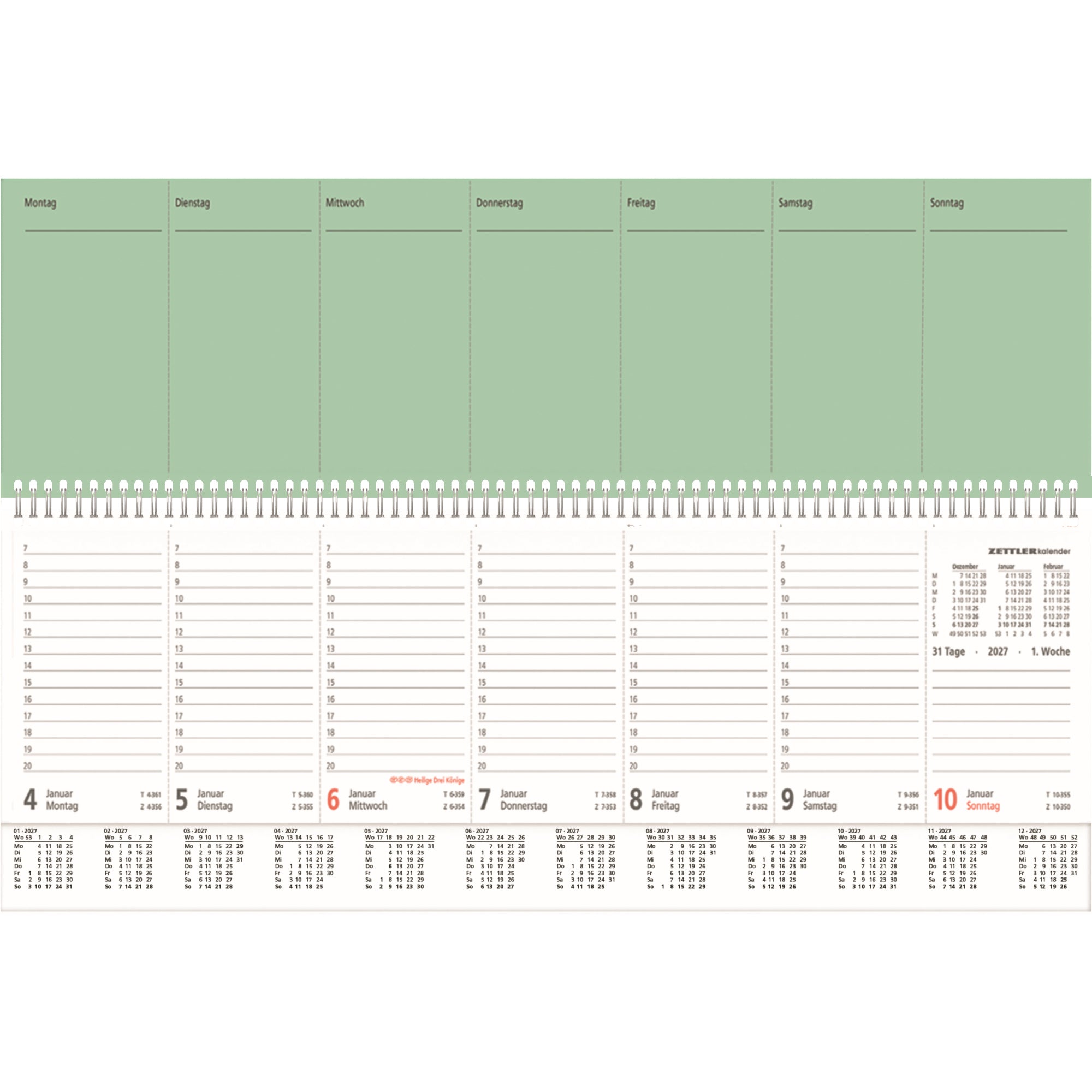 ZETTLER Querkalender PERFO XL