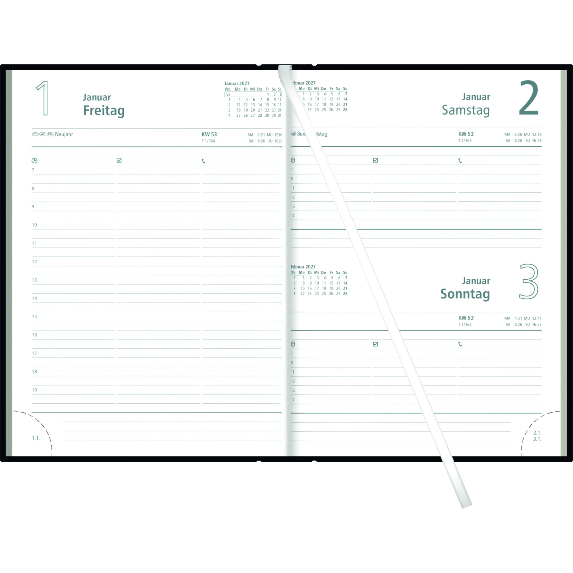 ZETTLER Buchkalender, 14,5 x 21 cm (B x H)