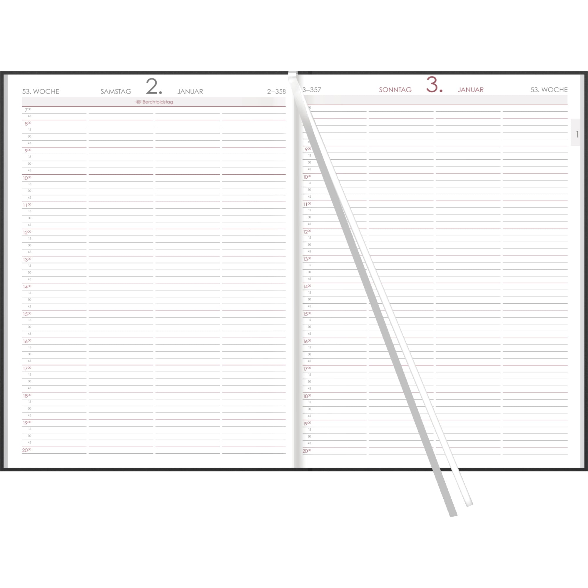 ZETTLER Buchkalender, 21 x 29,7 cm (B x H)