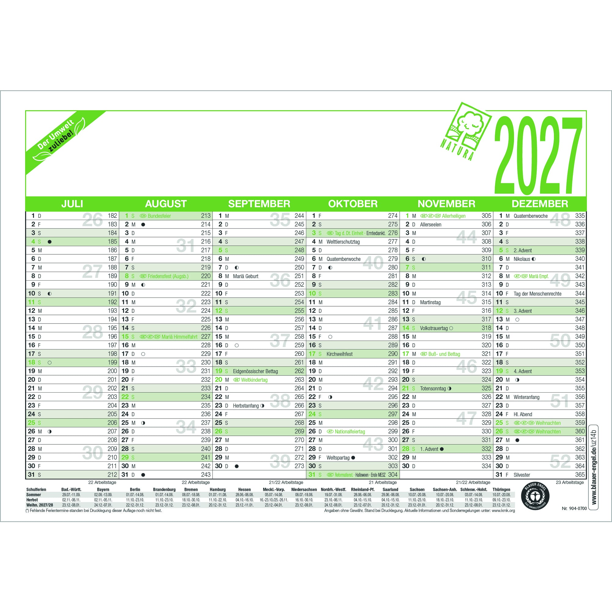 ZETTLER Tafelkalender 904, DIN A5