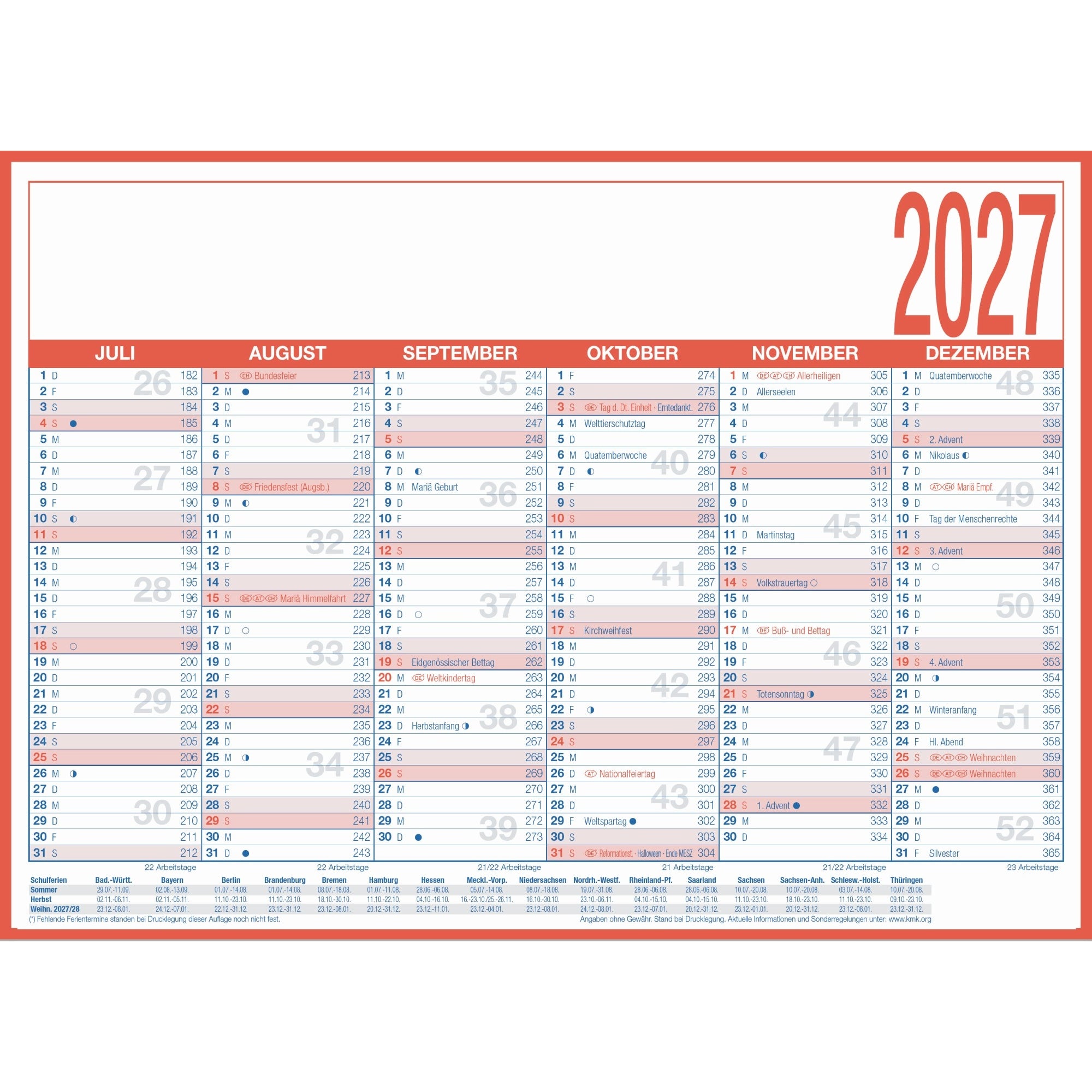 ZETTLER Tafelkalender