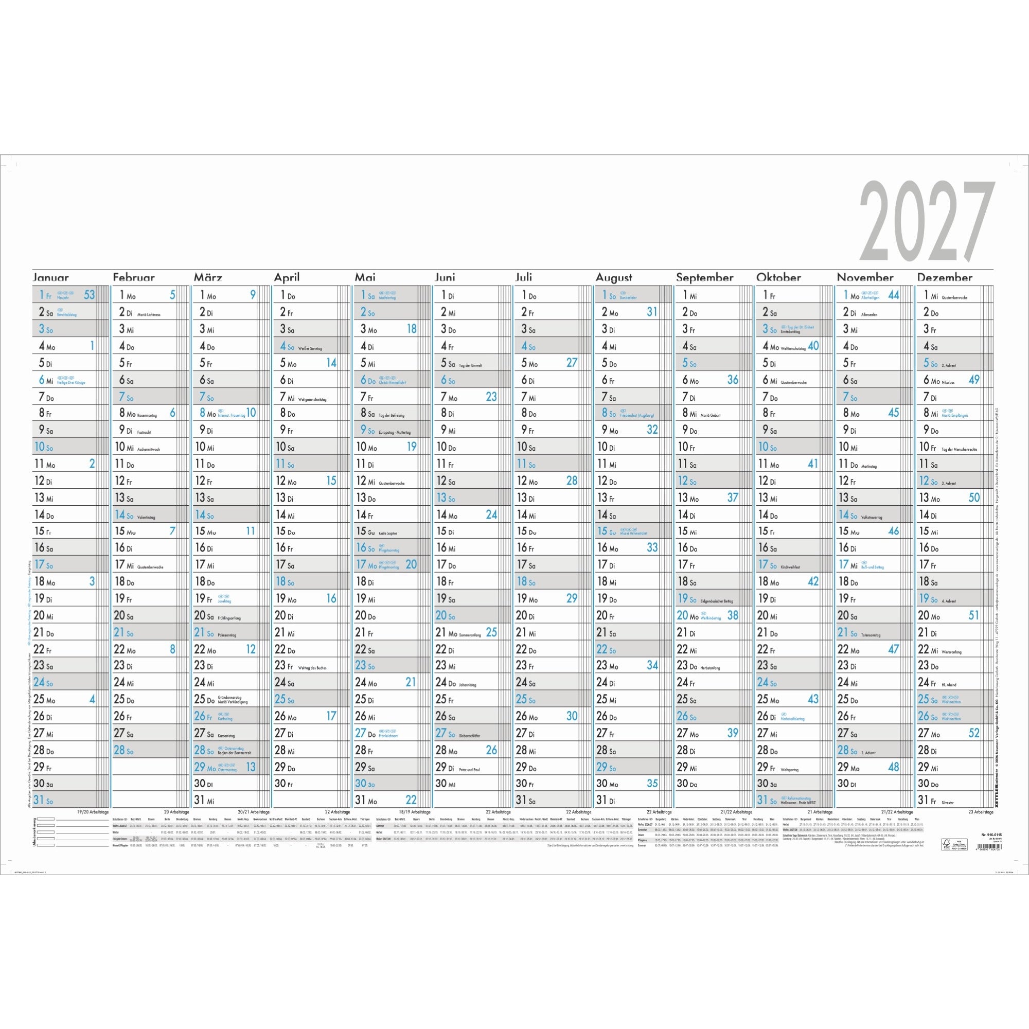 ZETTLER Plakatkalender