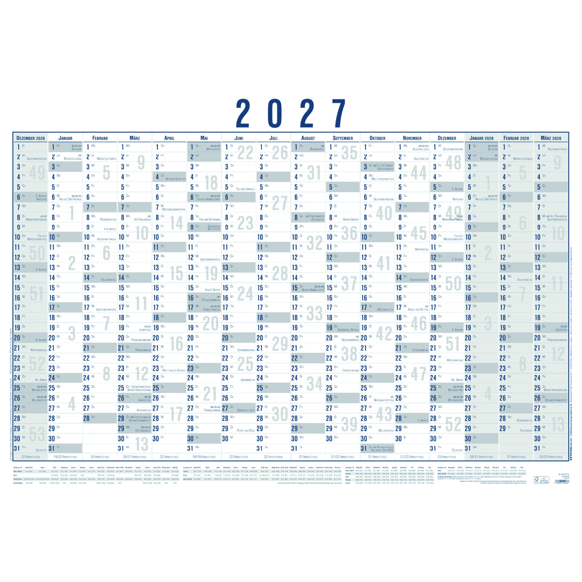 ZETTLER Plakatkalender