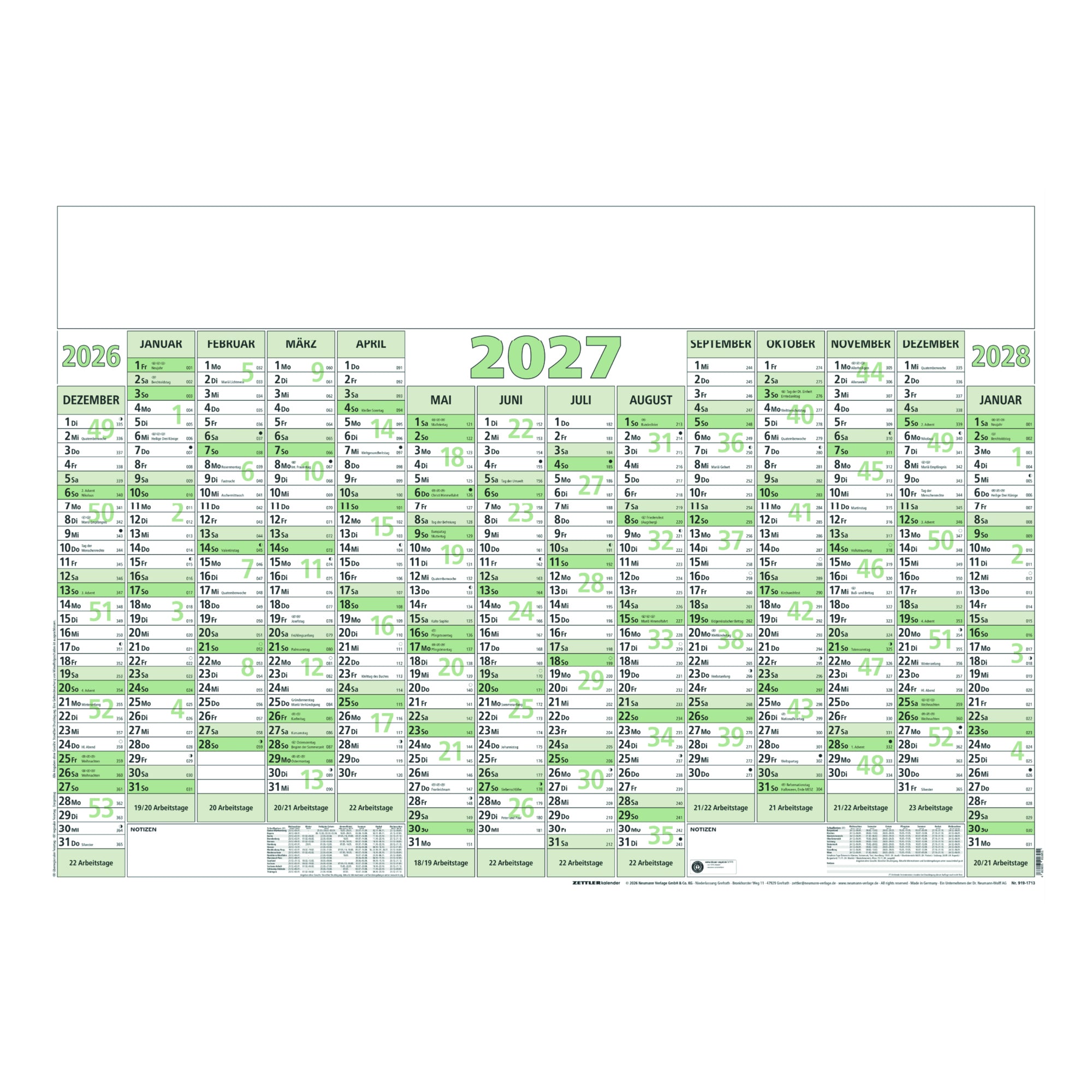 ZETTLER Plakatkalender Natura