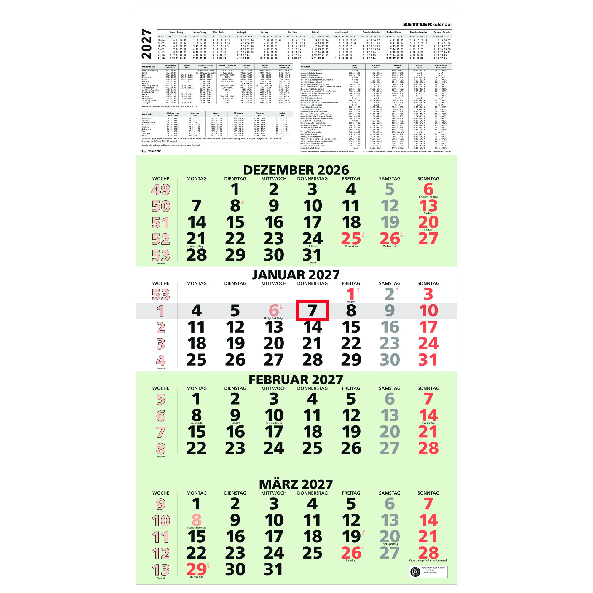 ZETTLER Wandkalender
