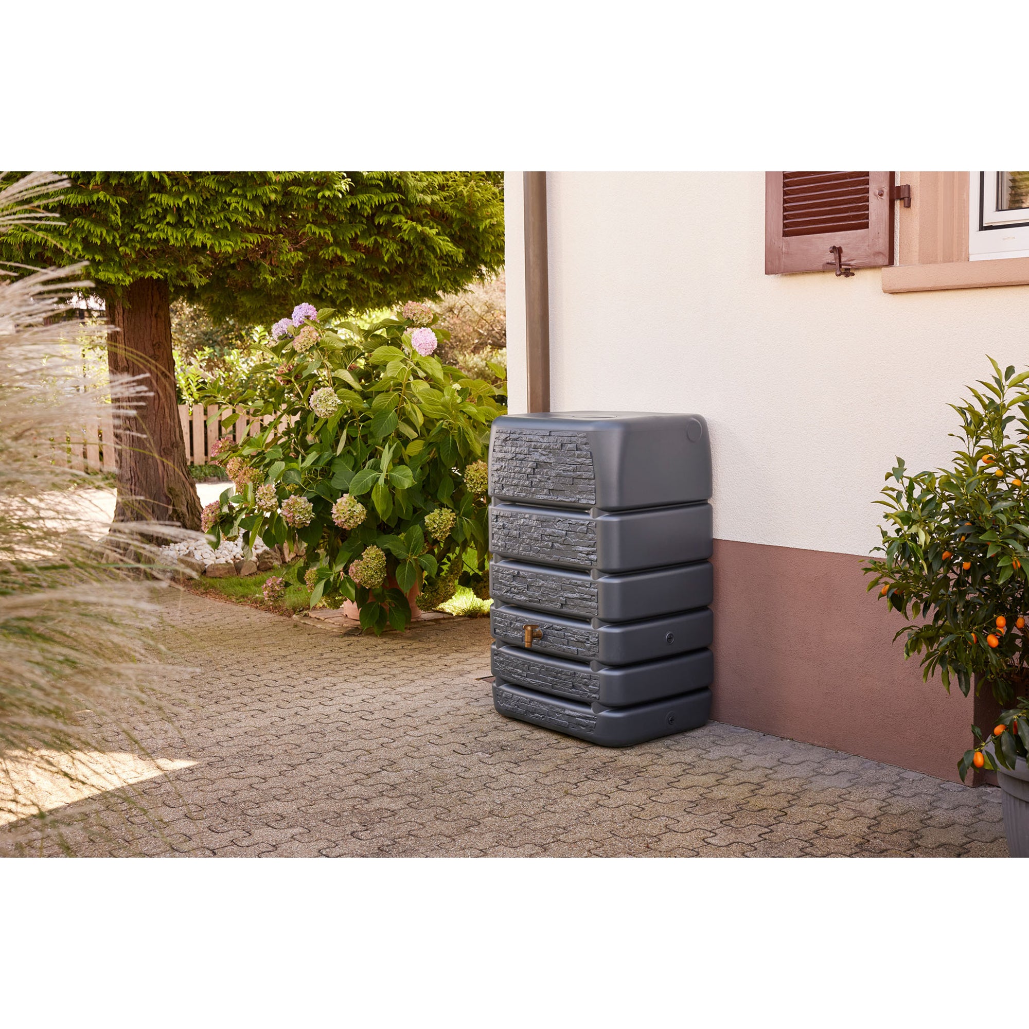 4rain Regentonne SLIM STONE DECOR